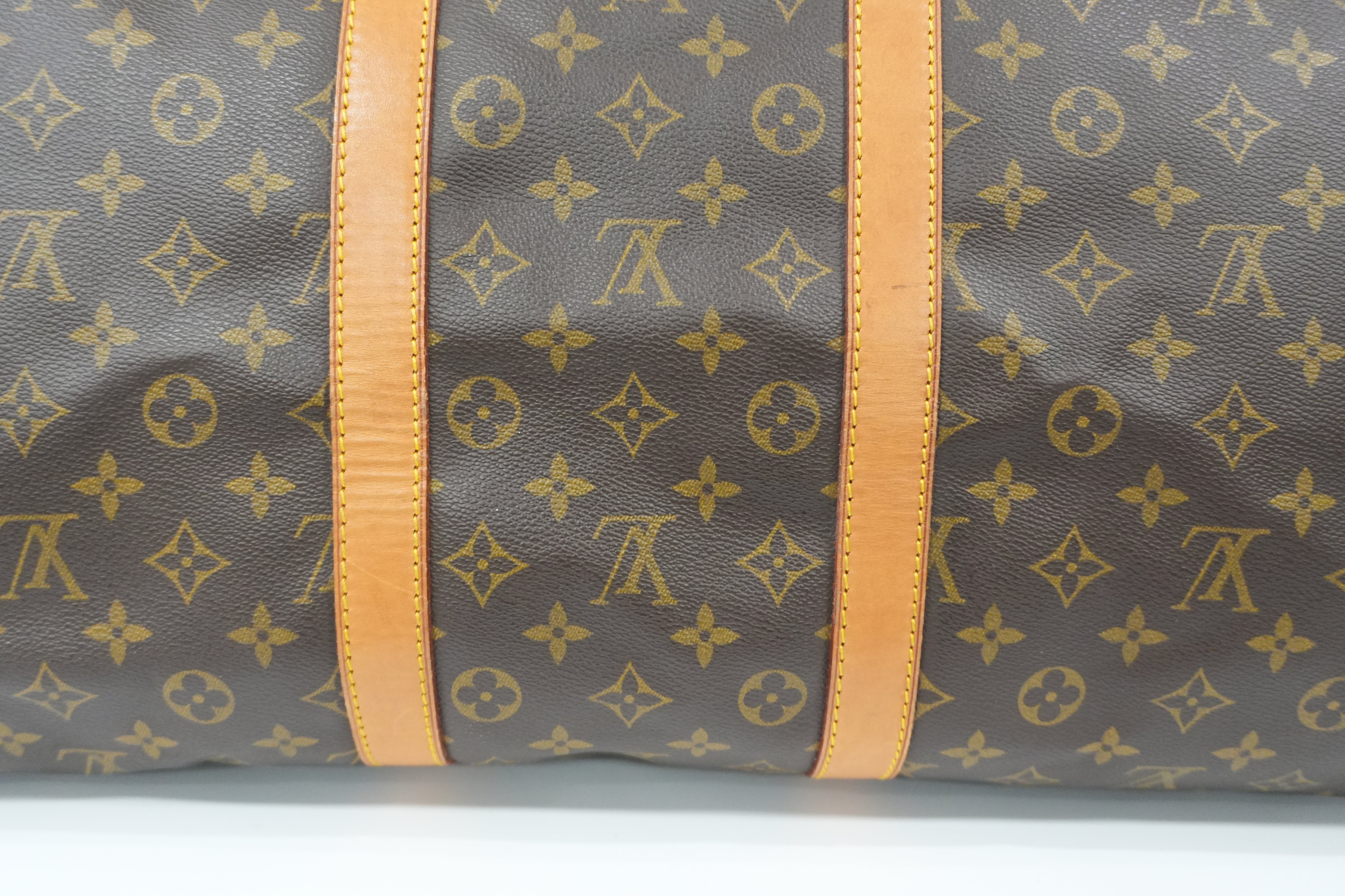 Pre-owned Louis Vuitton Monogram Keepall 55 Bandouliere