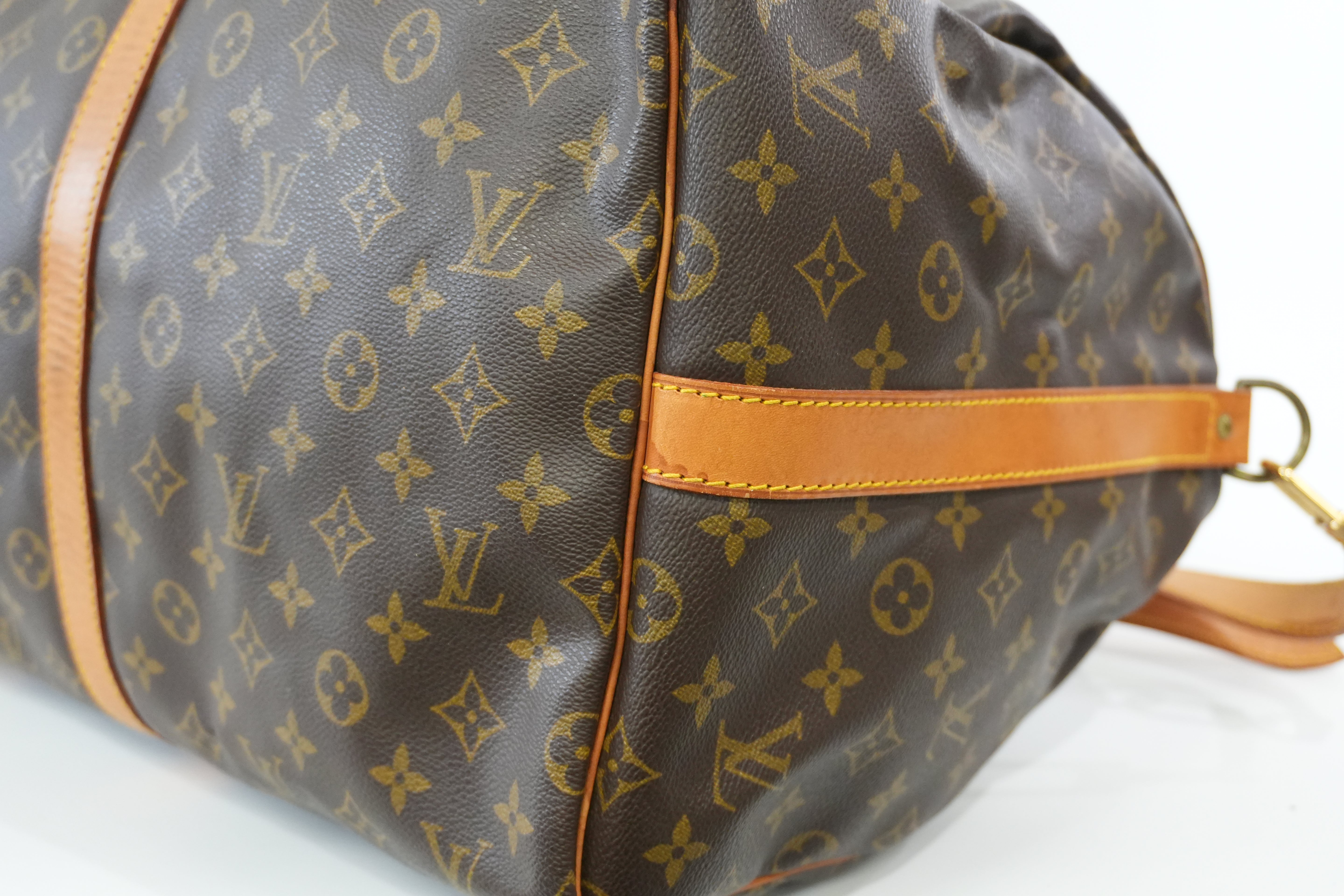 Pre-owned Louis Vuitton Monogram Keepall 55 Bandouliere