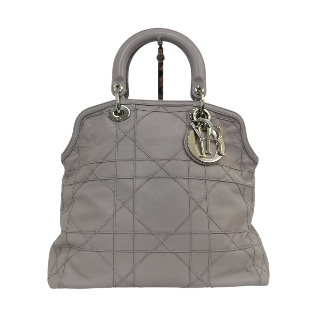 Pre-Owned Dior Cannage Quilted Granville Handbag Purple