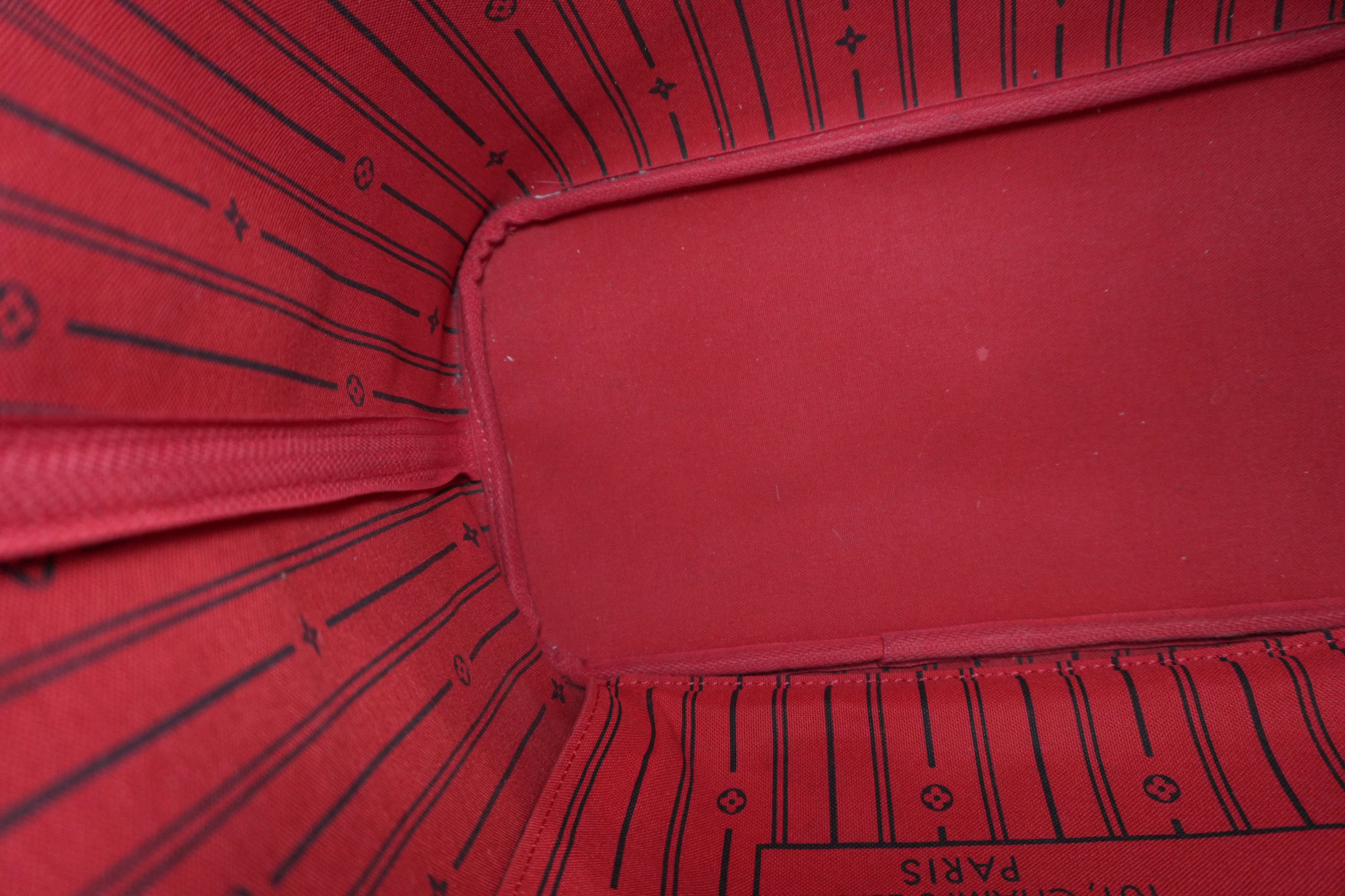 Louis Vuitton Damier Ebene Neverfull MM Shoulder Tote Bag Used