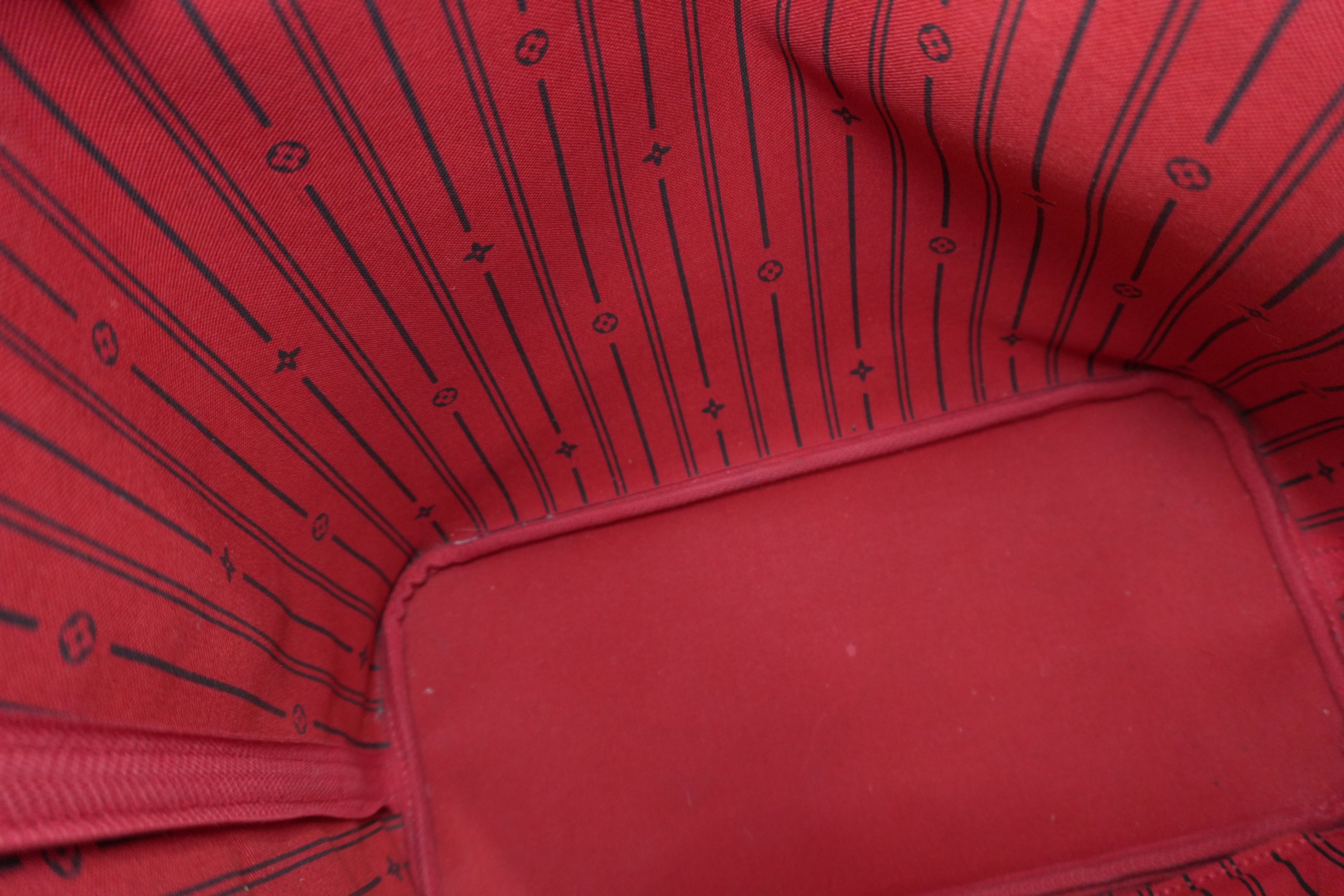 Louis Vuitton Damier Ebene Neverfull MM Shoulder Tote Bag Used