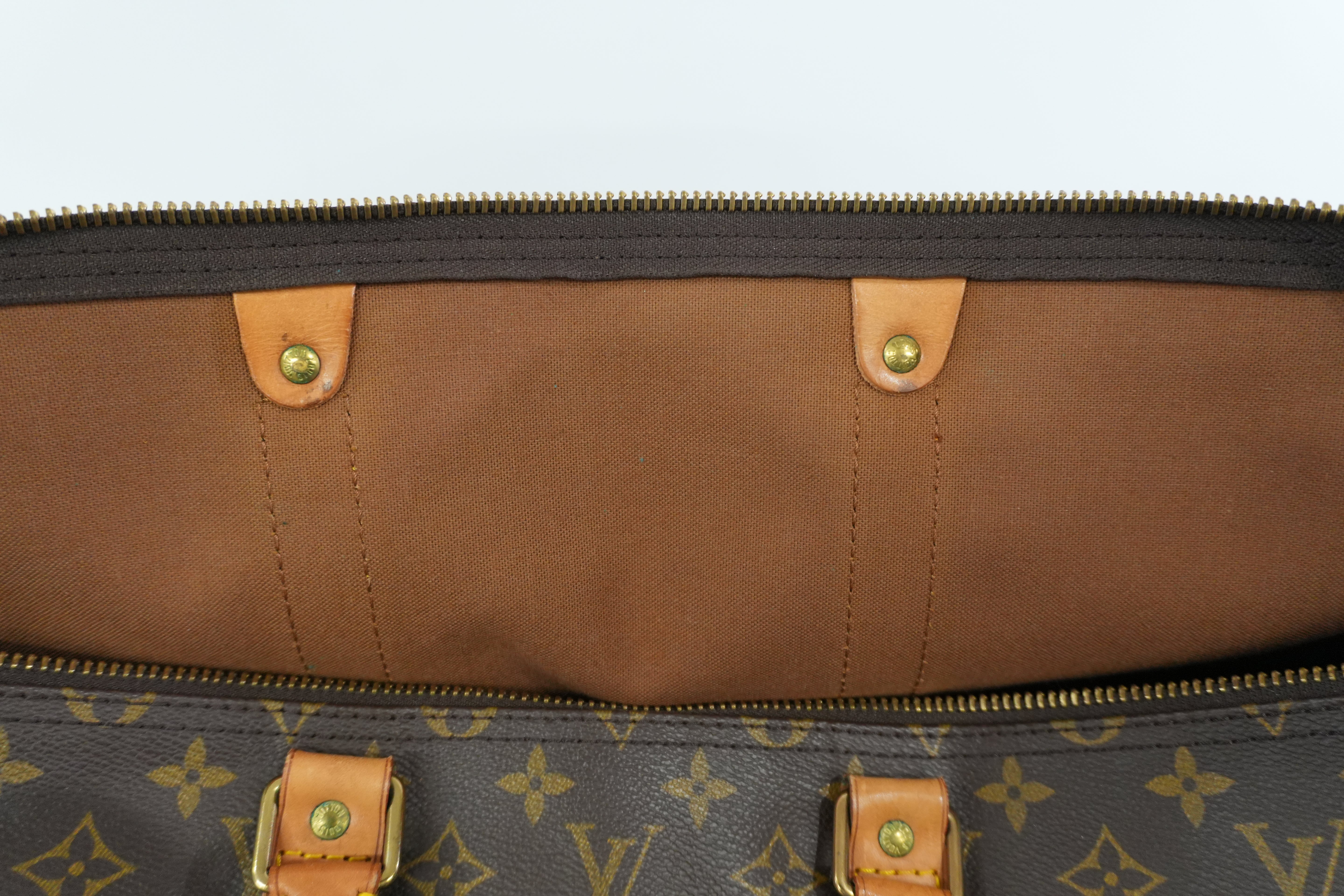 Pre-owned Louis Vuitton Monogram Keepall 55 Bandouliere