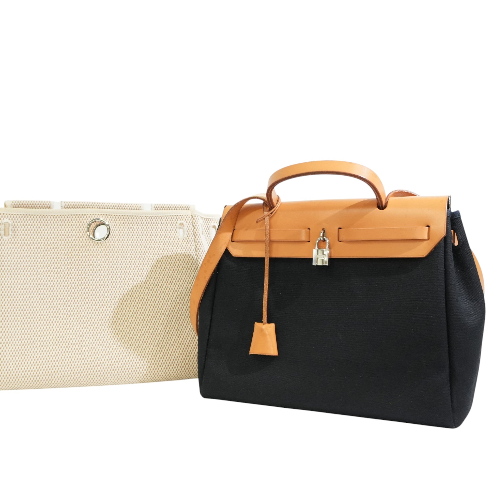 Pre-owned Hermes Herbag Year 2003 Black