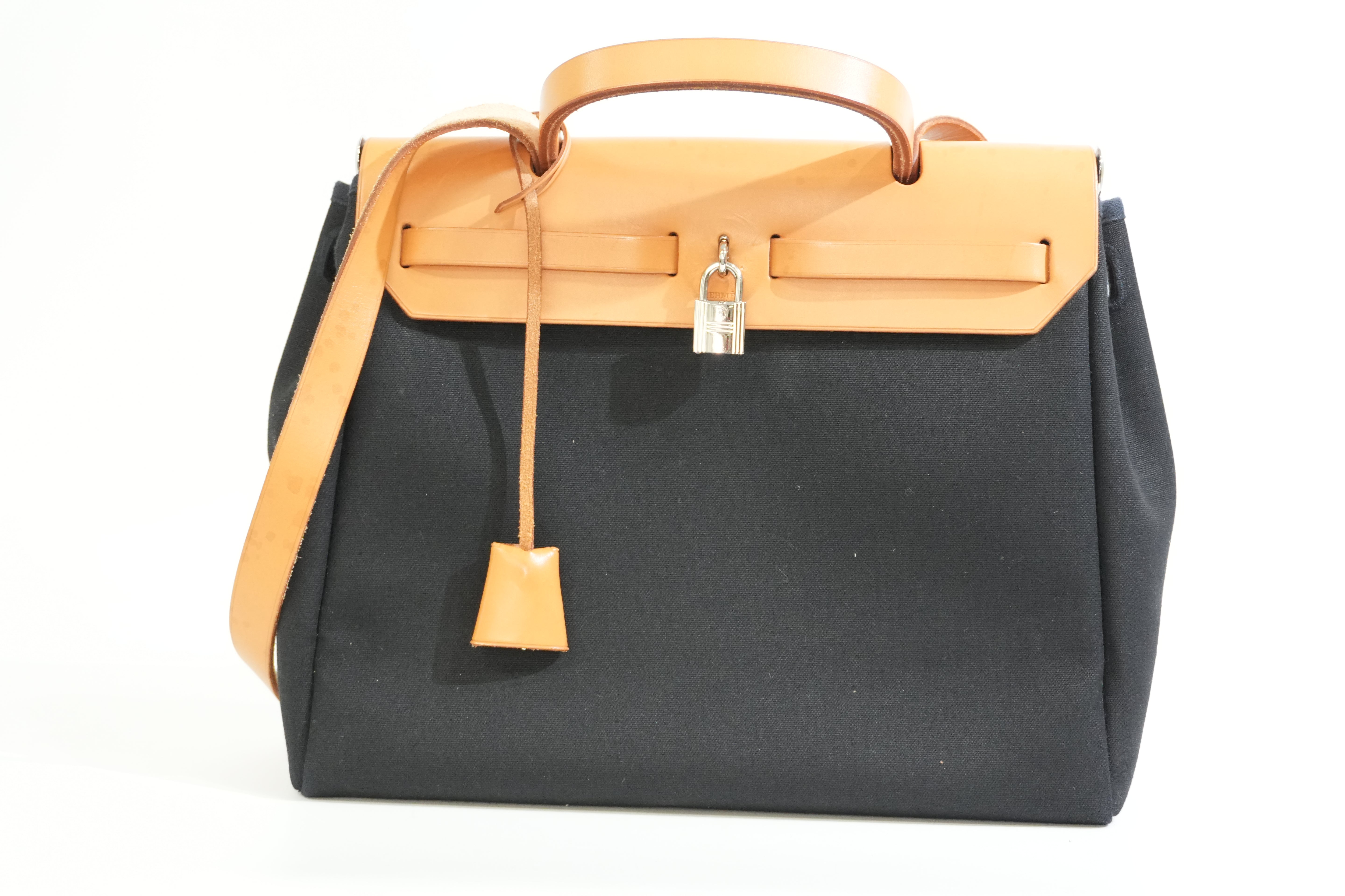 Pre-owned Hermes Herbag Year 2003 Black