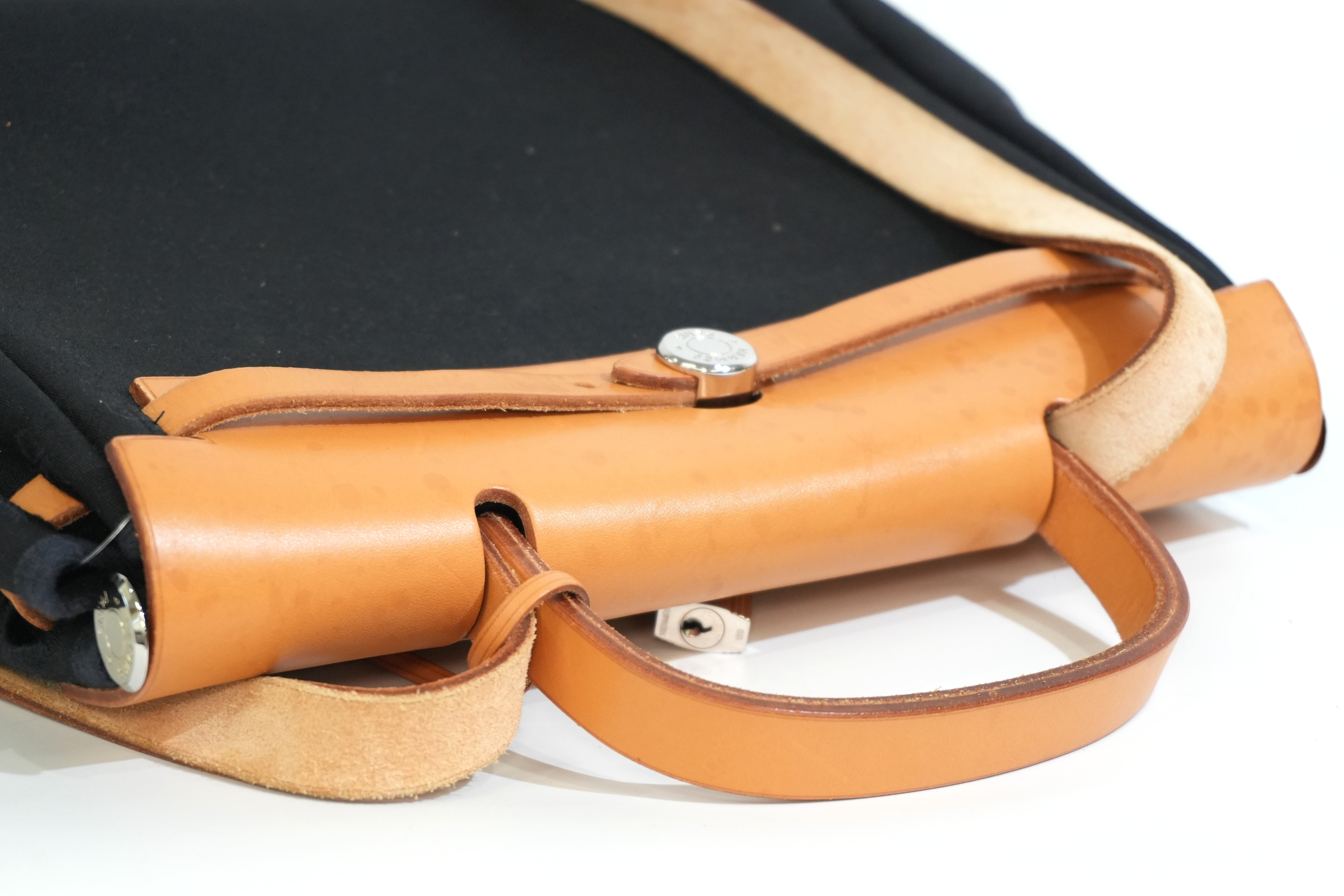 Pre-owned Hermes Herbag Year 2003 Black