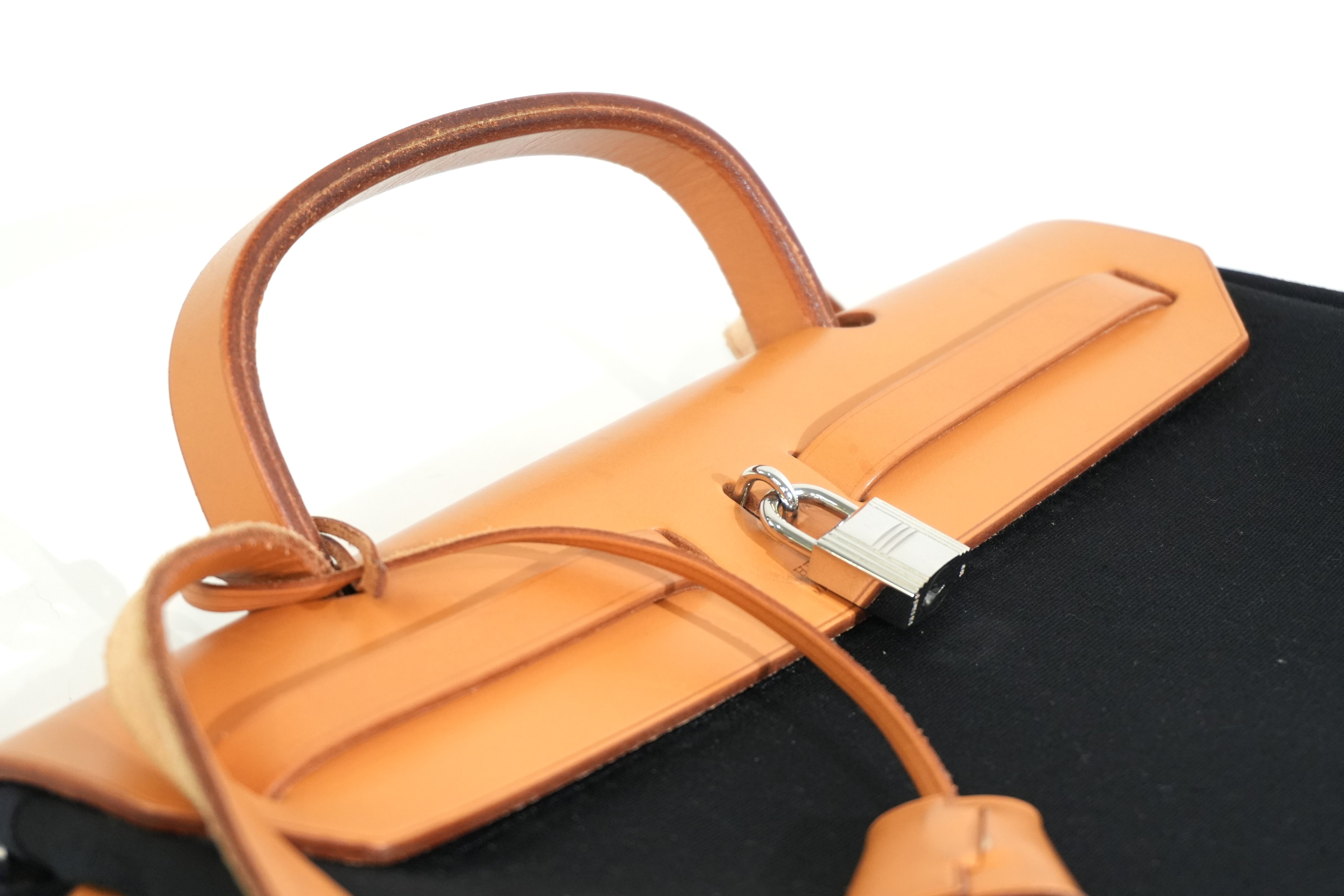 Pre-owned Hermes Herbag Year 2003 Black