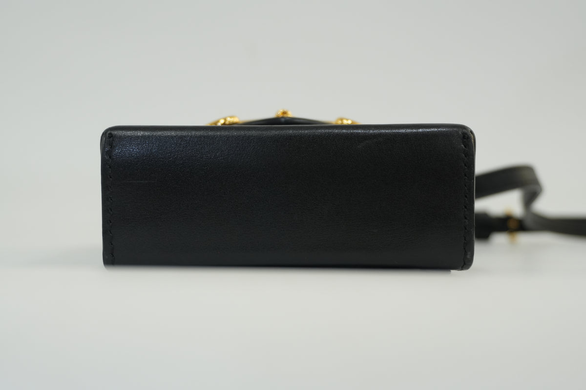 Pre-Owned Gucci Horsebit Vertical Crossbody Bag Black