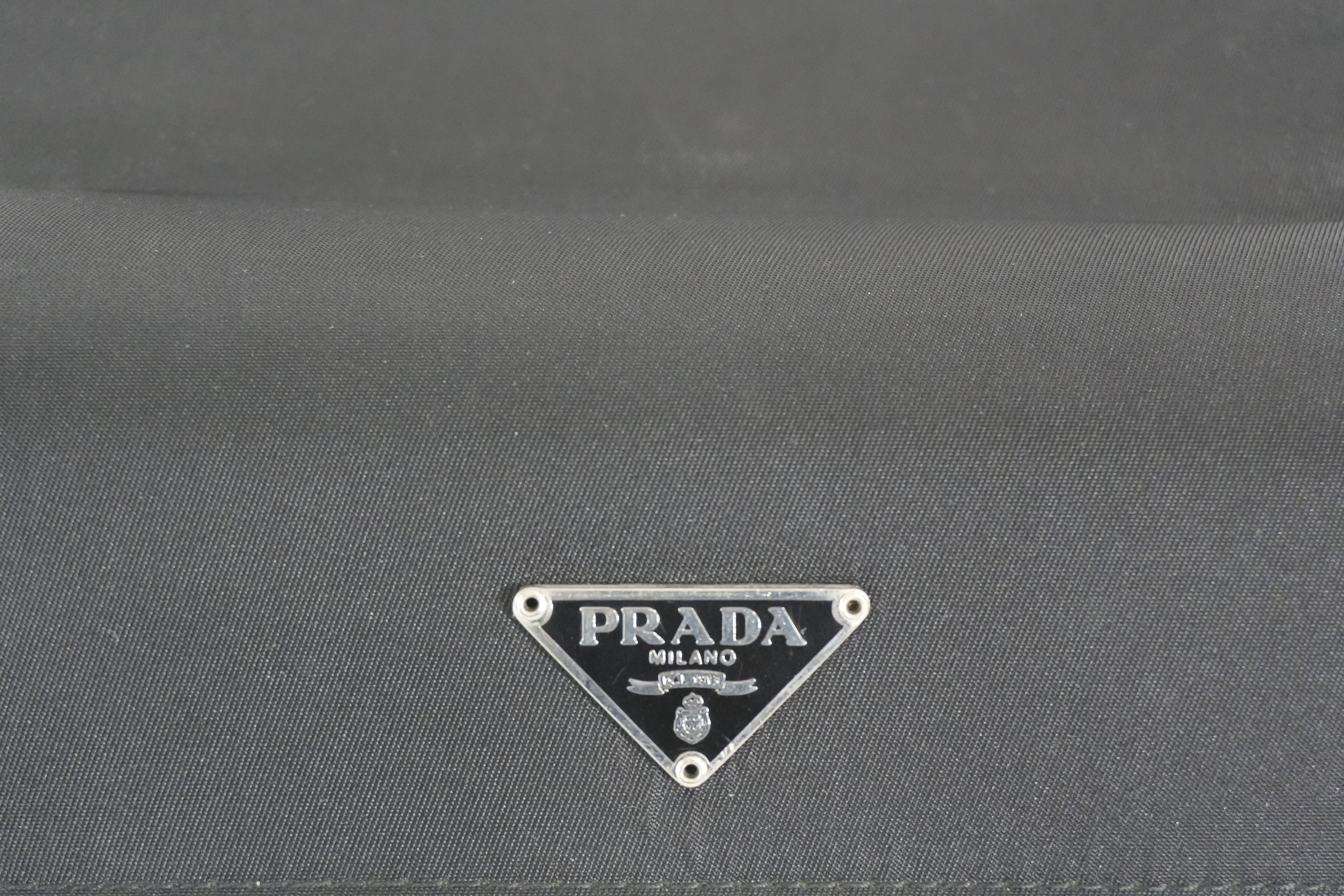 Pre-owned Prada Compact Wallet Black