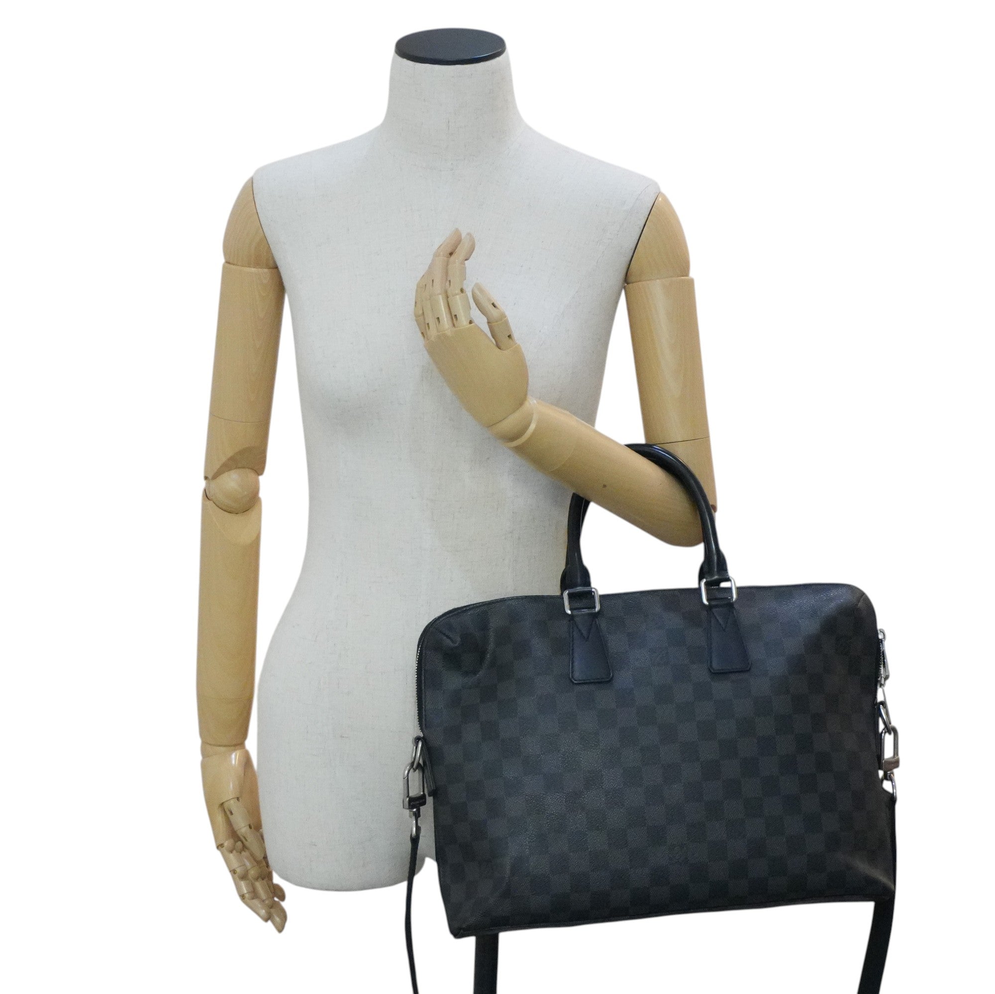 Pre-owned Louis Vuitton Damier Graphite Porte Documents Jour Messenger Bag