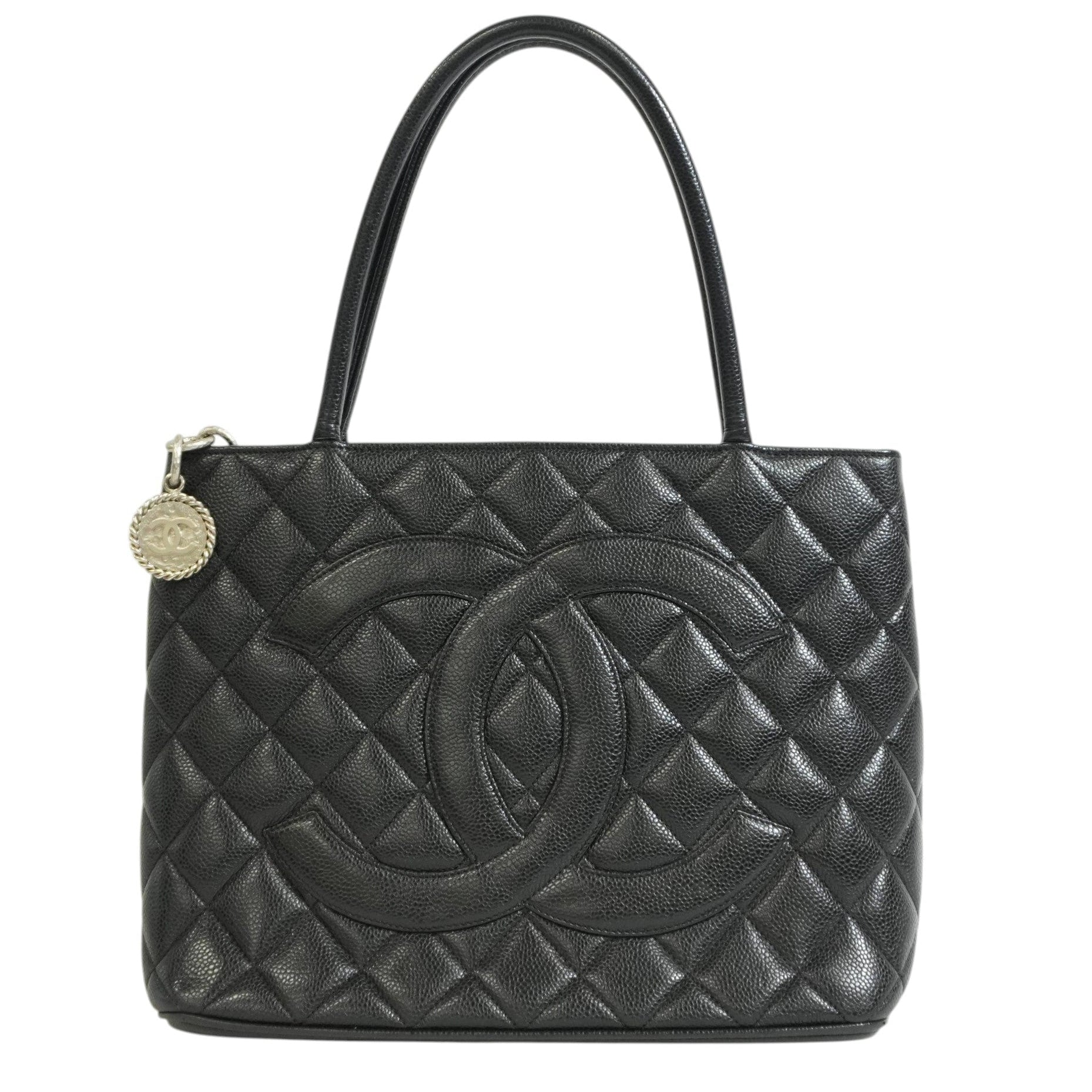 Pre-owned Chanel Caviar Skin Chanel Medallion Handbag Black