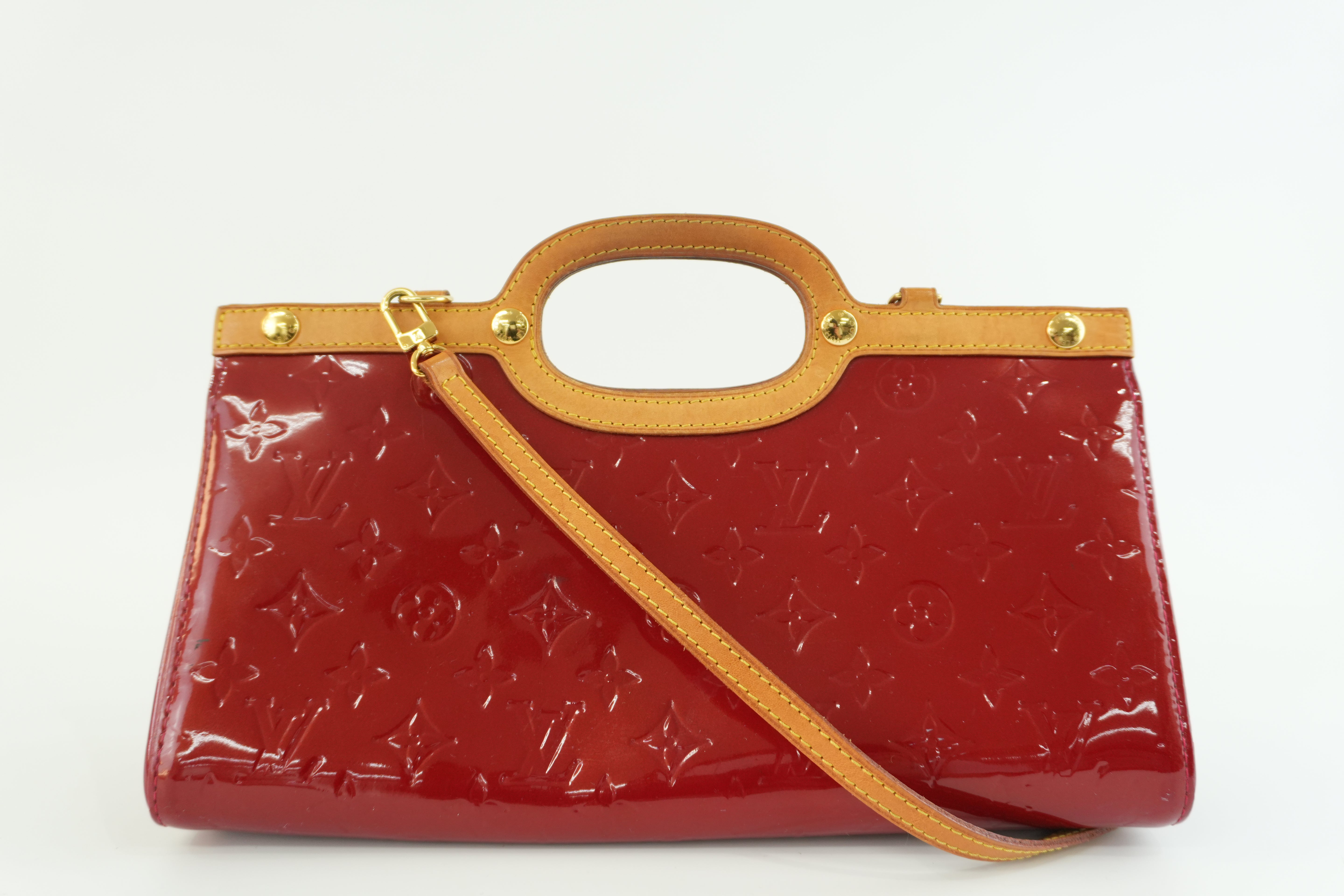 Louis Vuitton Roxbury Vernis Two Way Shoulder Bag Red Used