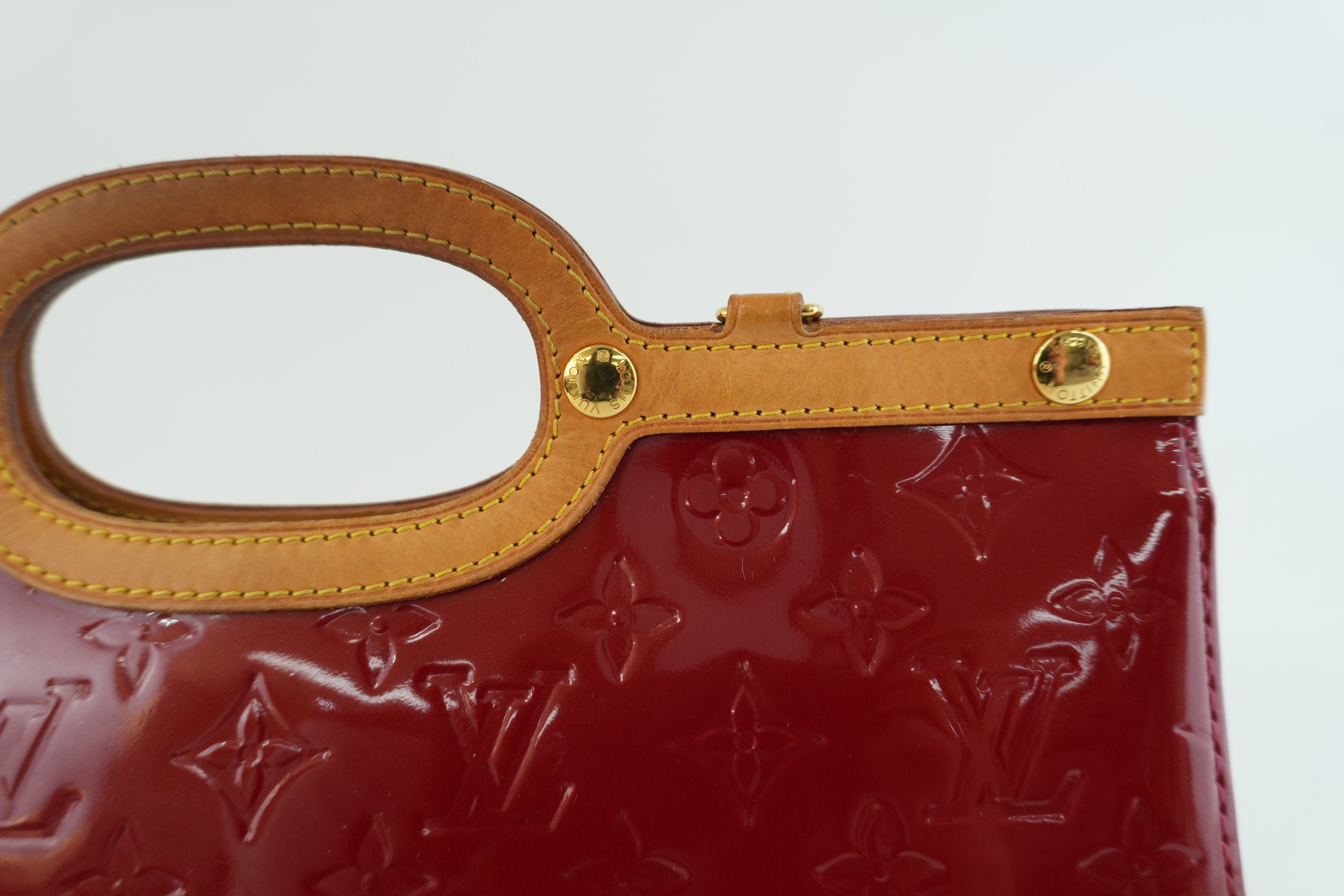 Louis Vuitton Roxbury Vernis Two Way Shoulder Bag Red Used