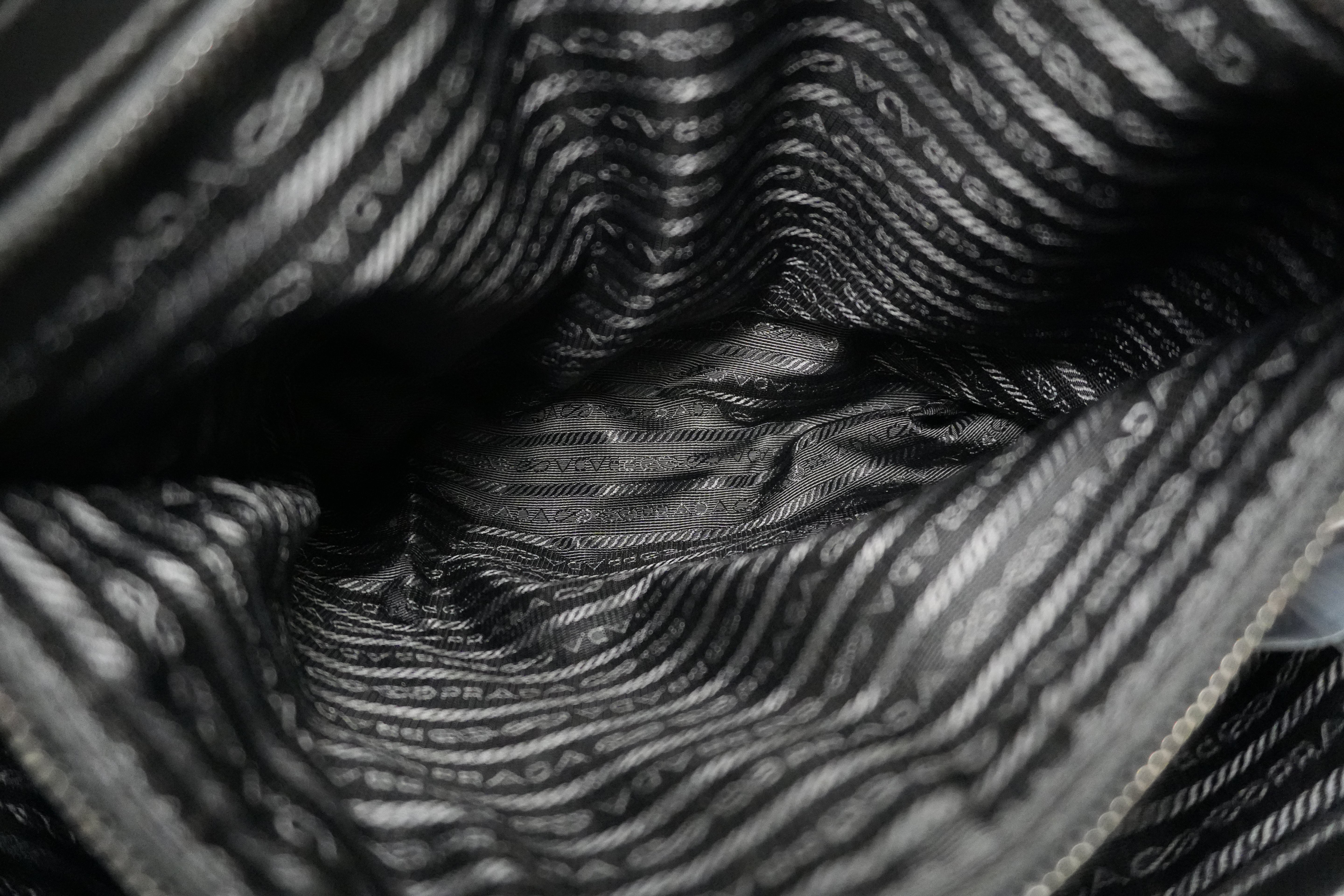 Pre-owned Prada Nylon Two Way Laptop Shoulder Bag Black