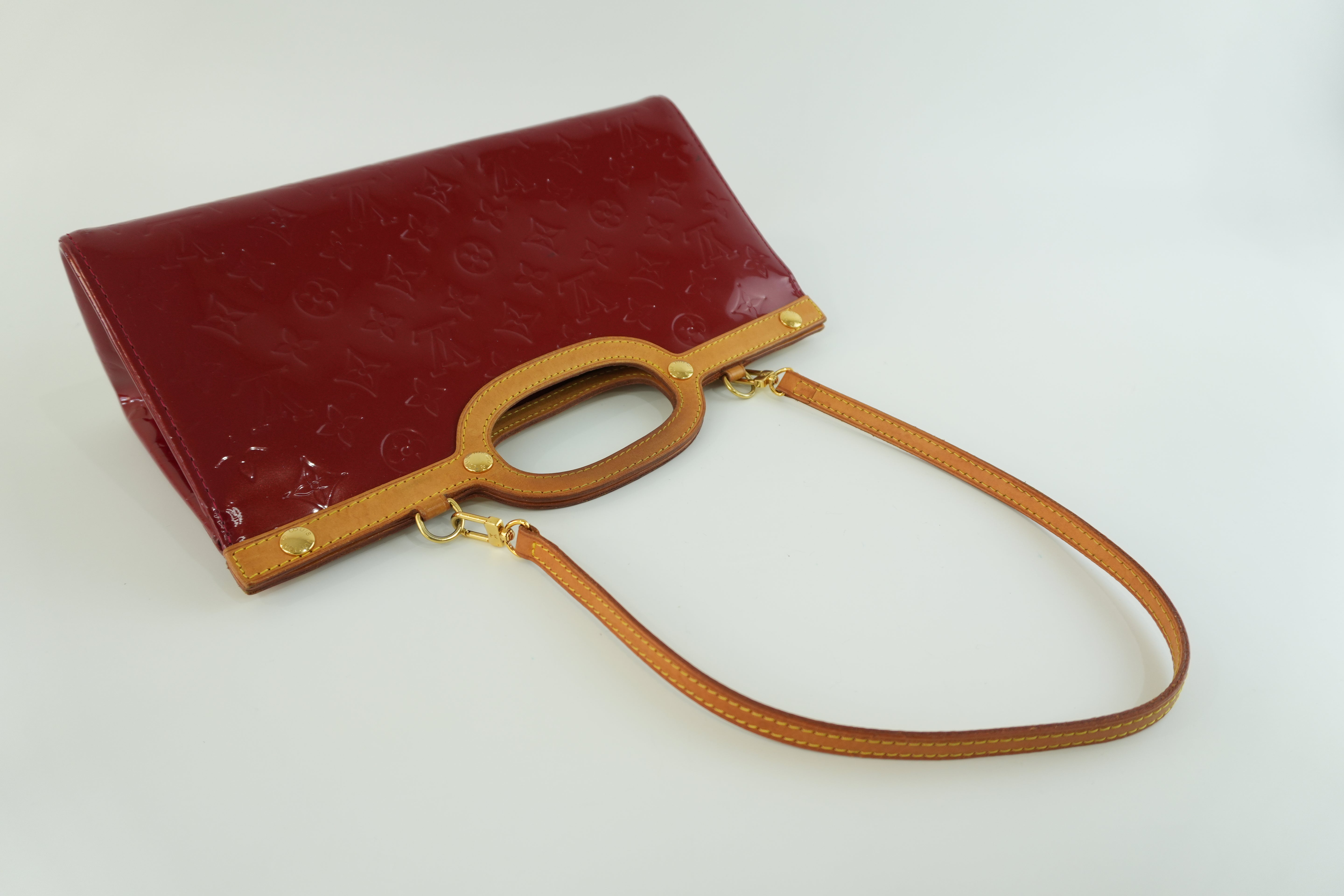 Louis Vuitton Roxbury Vernis Two Way Shoulder Bag Red Used