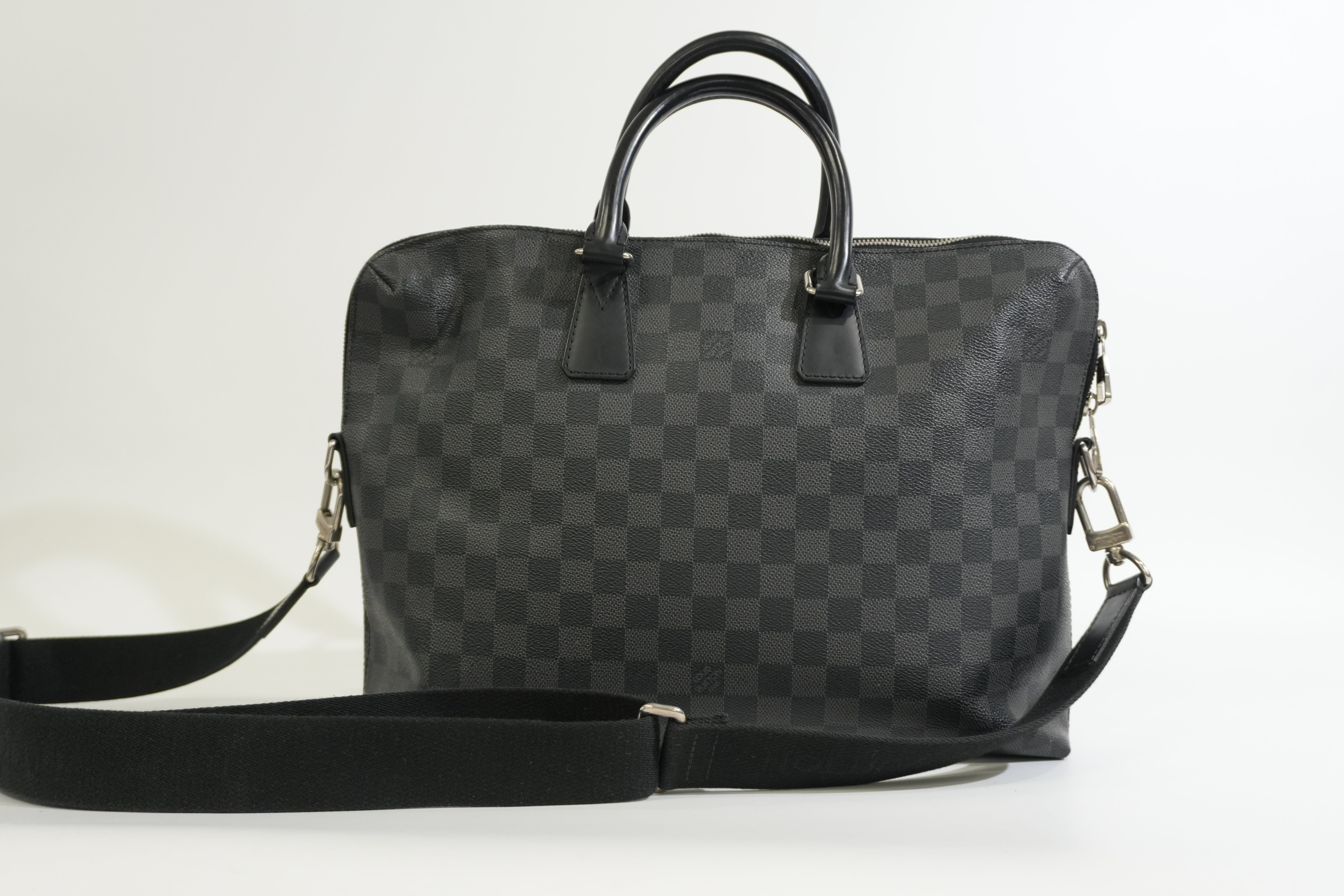 Pre-owned Louis Vuitton Damier Graphite Porte Documents Jour Messenger Bag