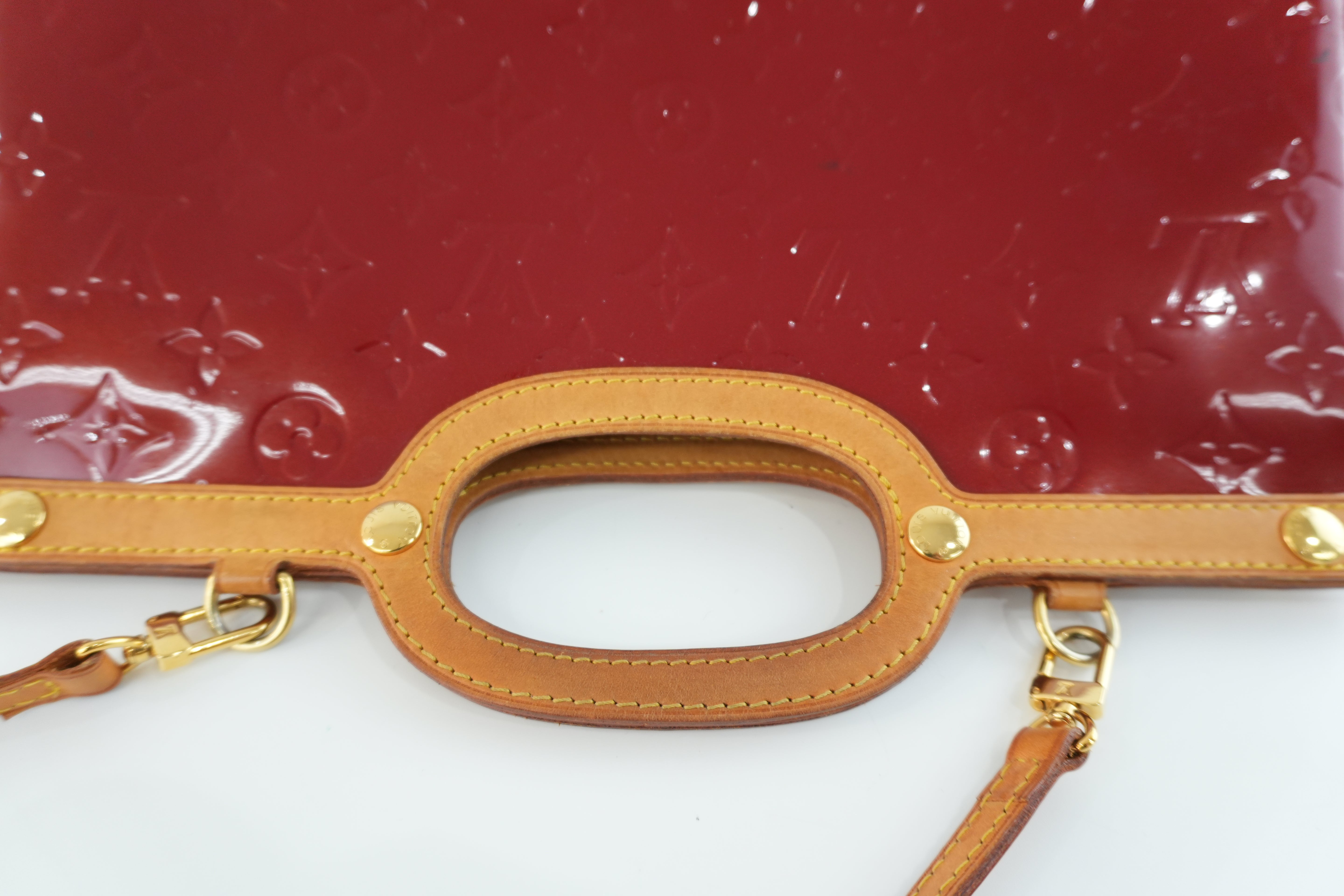 Louis Vuitton Roxbury Vernis Two Way Shoulder Bag Red Used