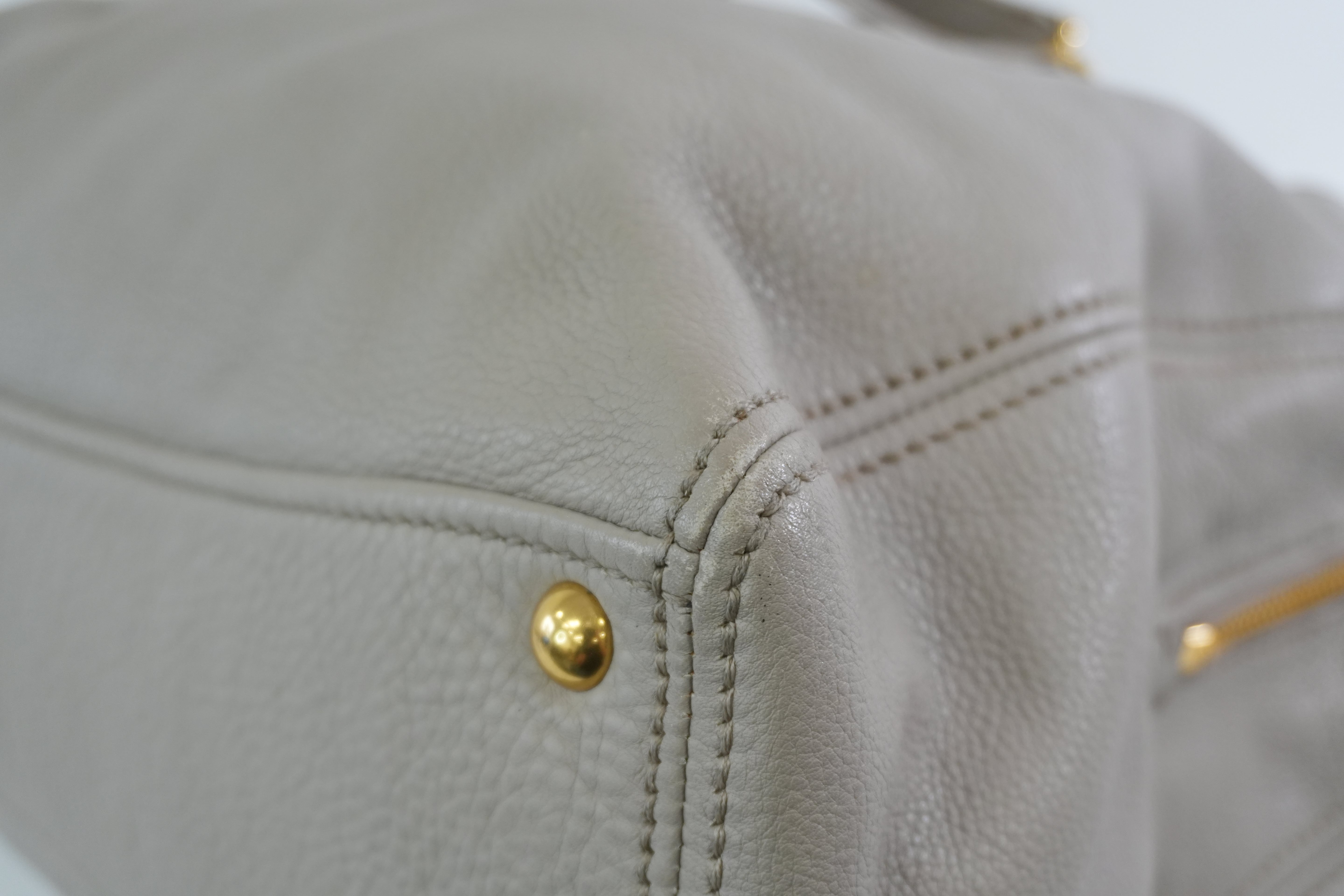 Pre-owned Miumiu Leather Two Way Tote Bag Gray