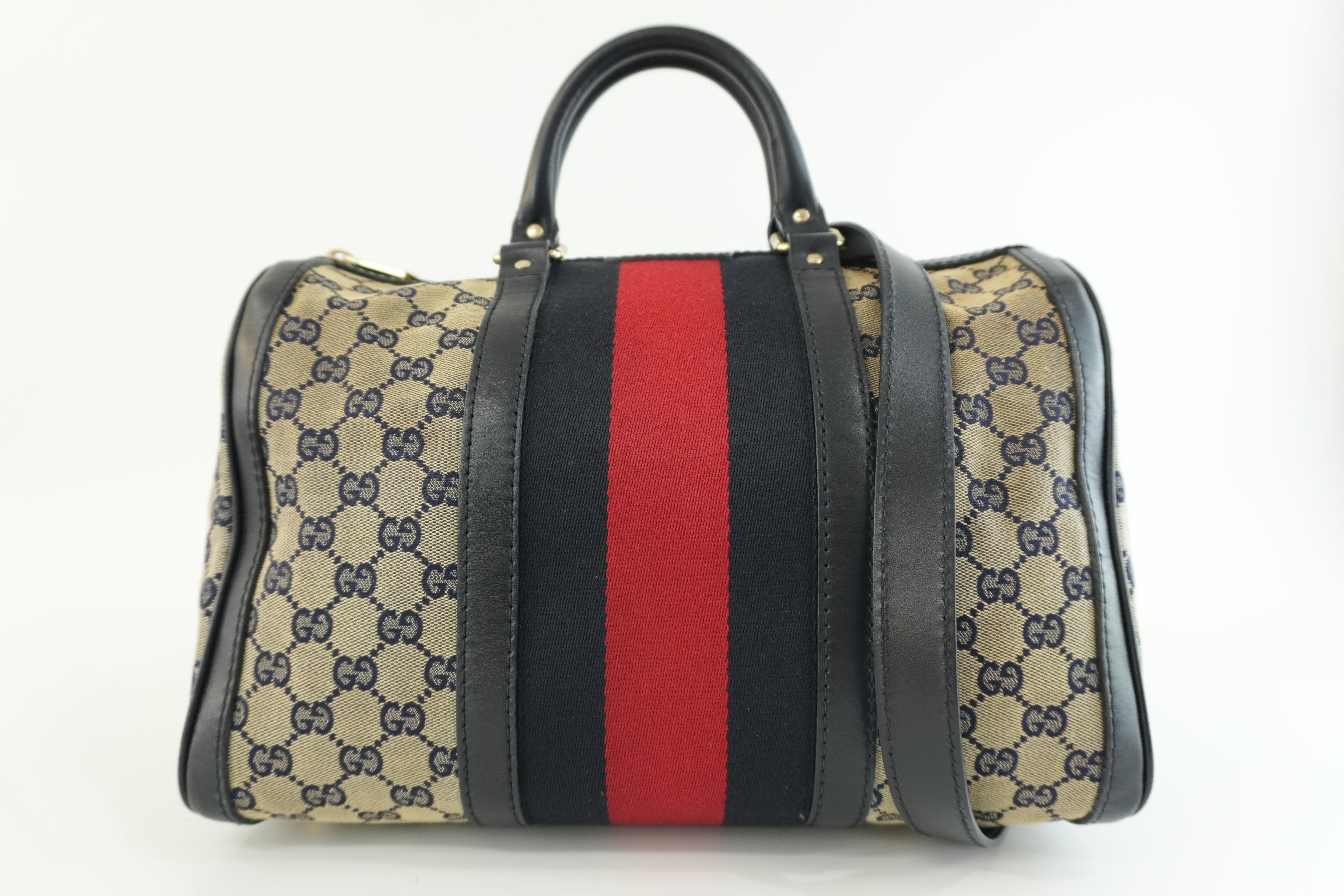 Gucci Boston Bag Blue Used