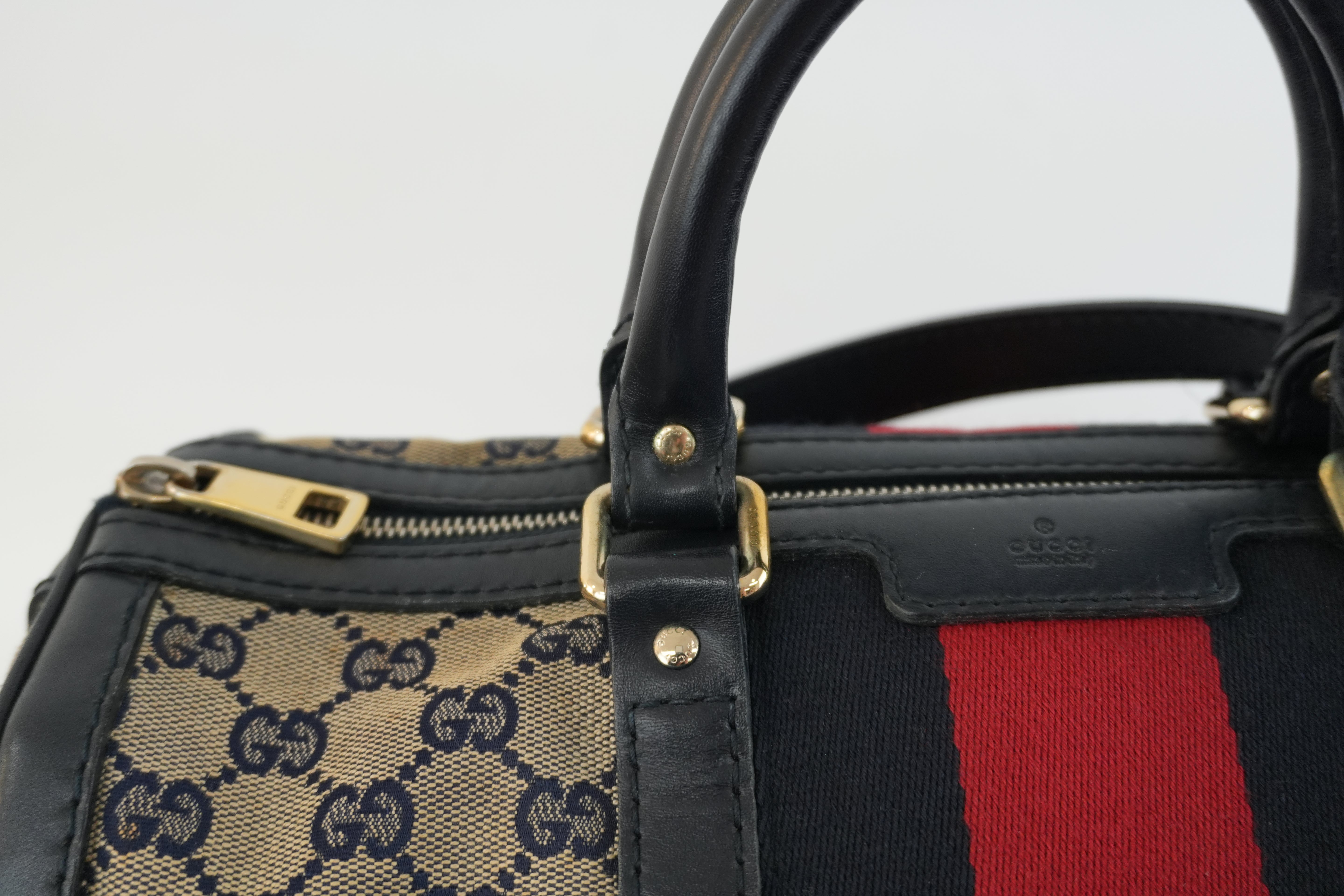Gucci Boston Bag Blue Used