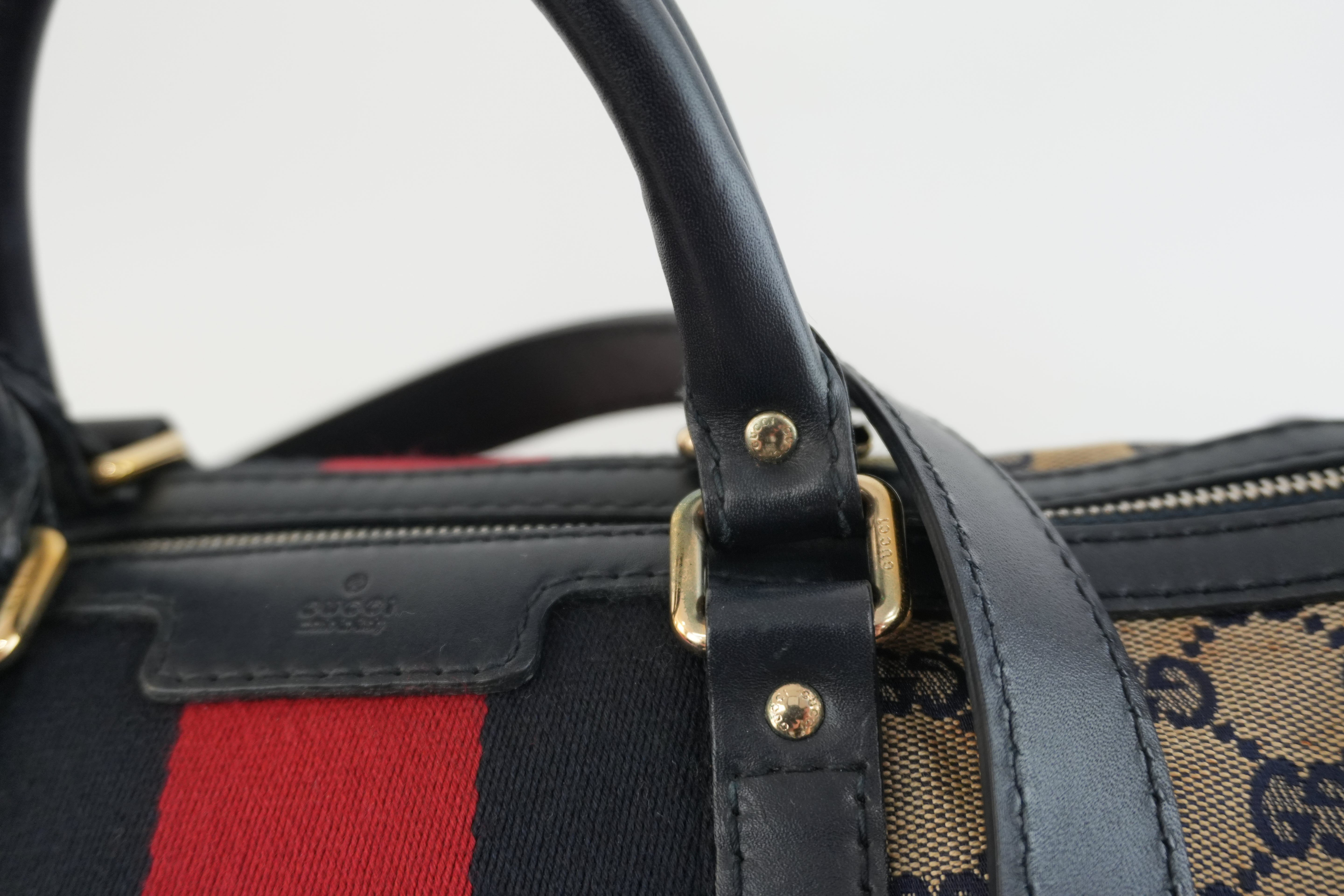 Gucci Boston Bag Blue Used