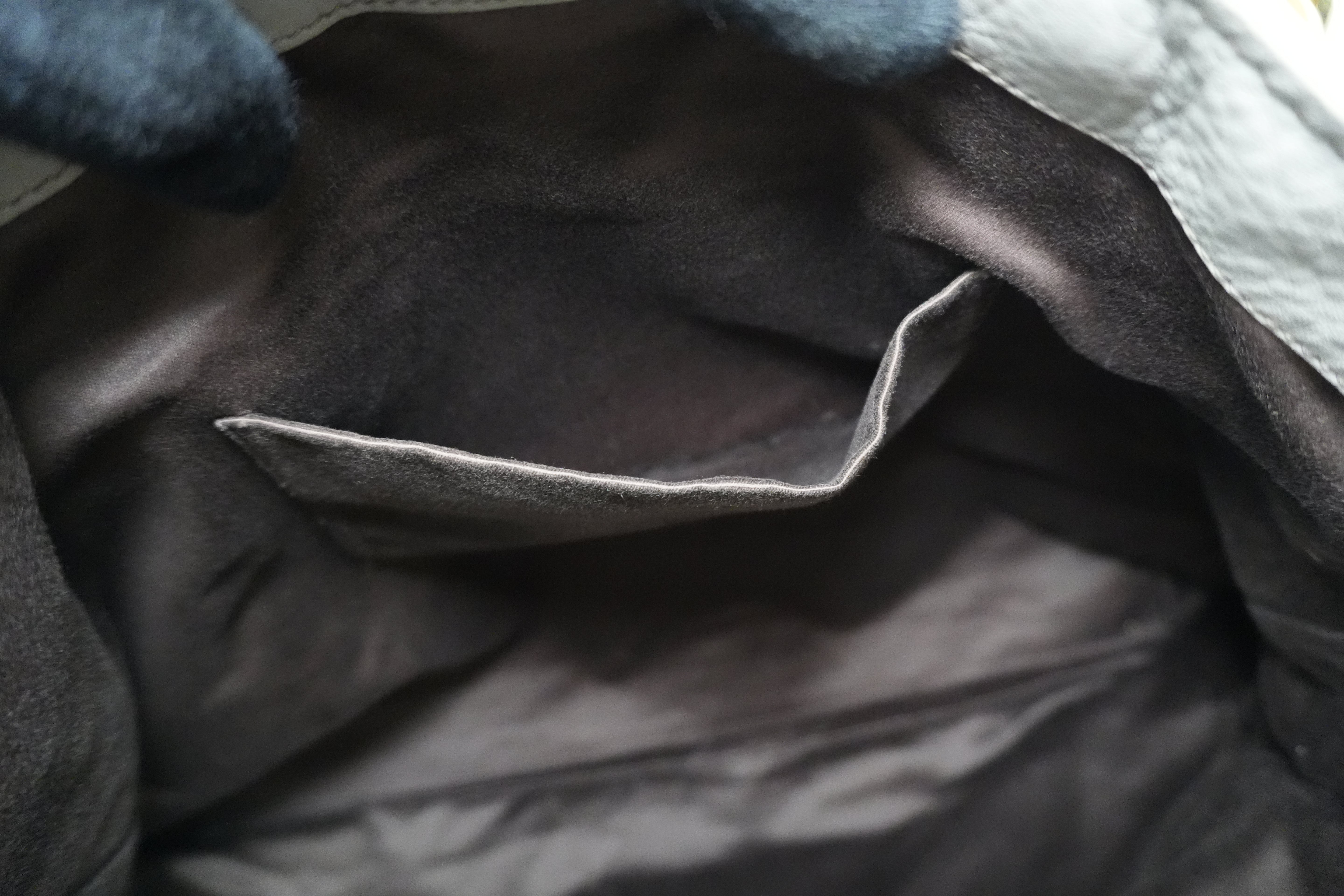 Pre-owned Miumiu Leather Two Way Tote Bag Gray