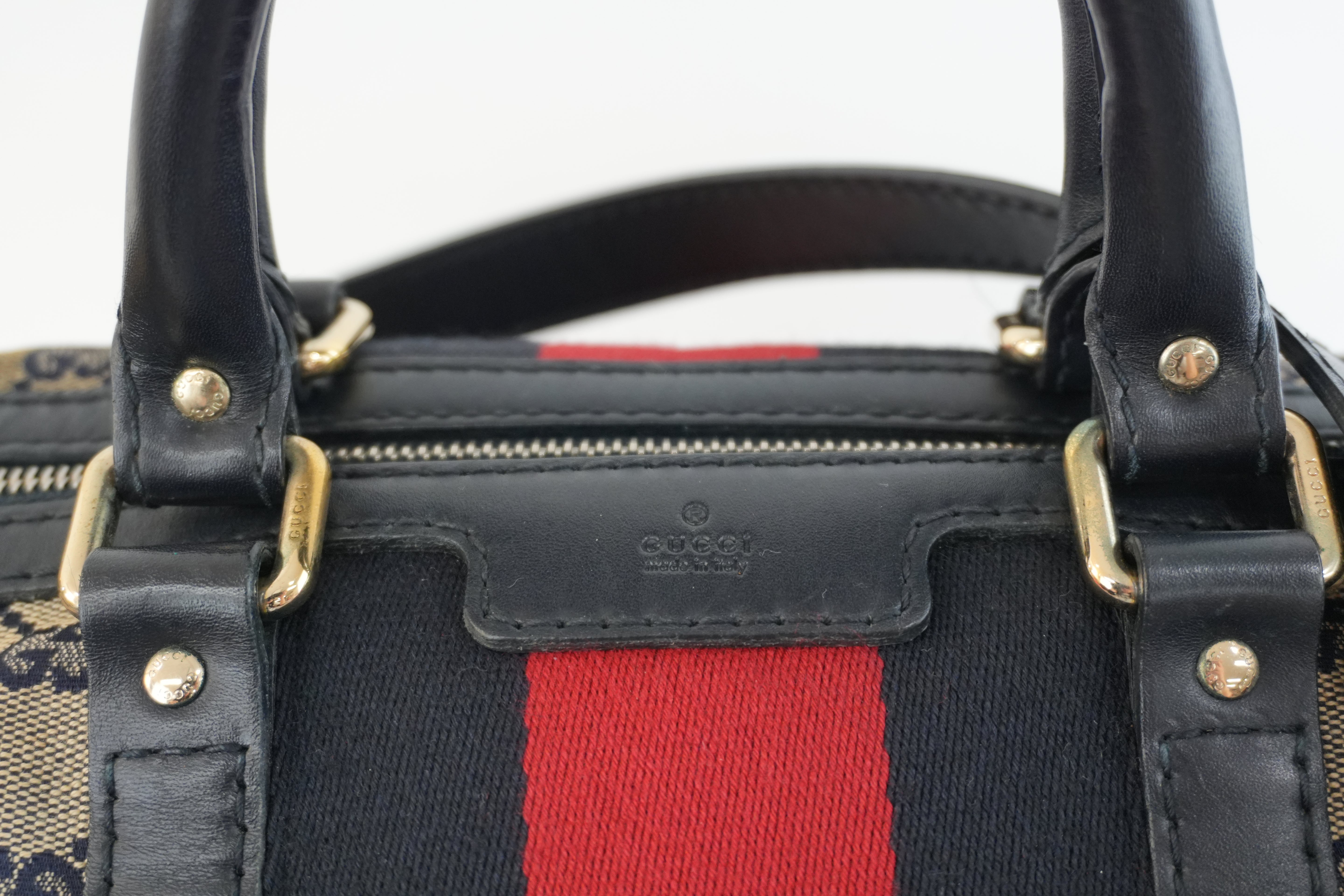 Gucci Boston Bag Blue Used