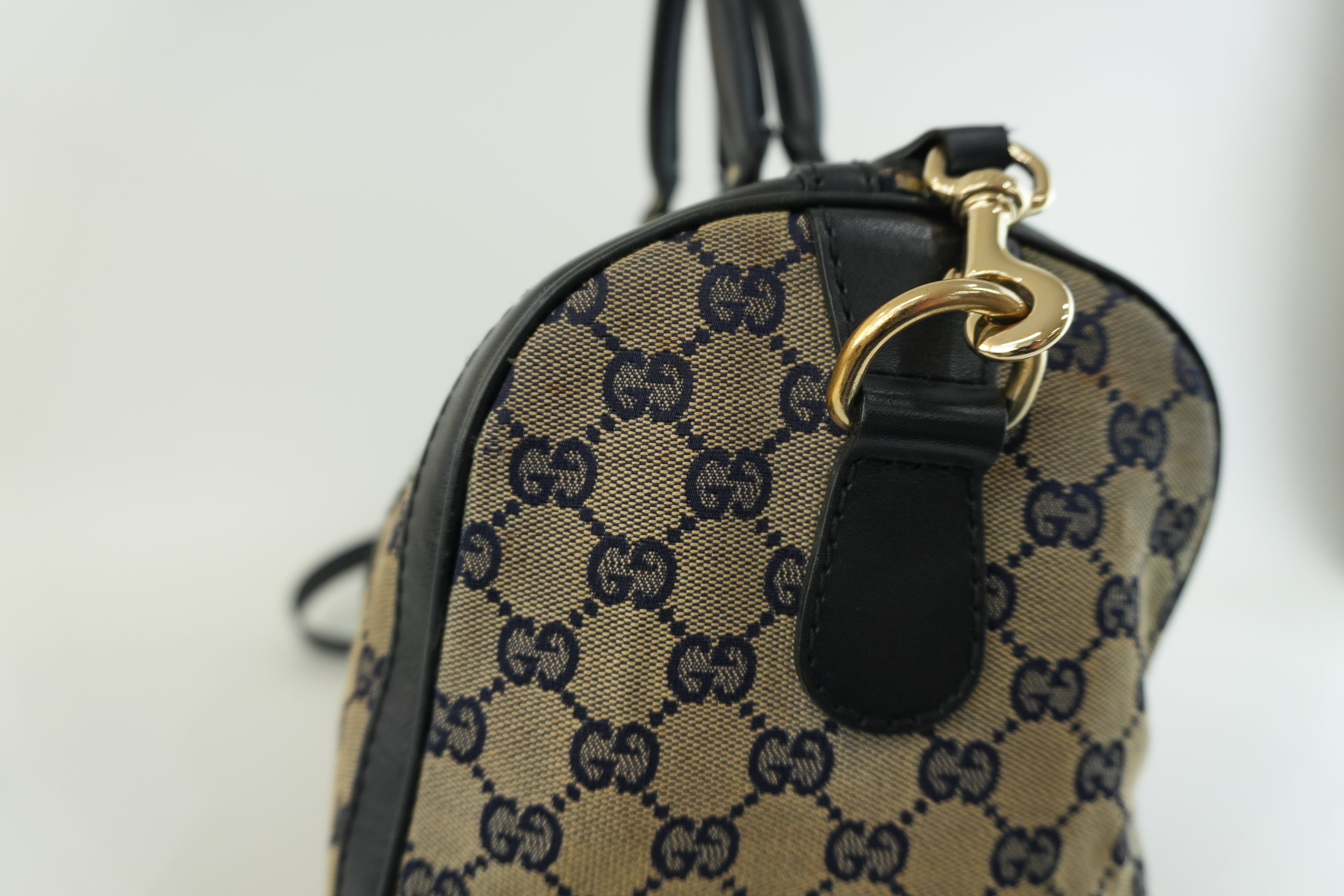 Gucci Boston Bag Blue Used