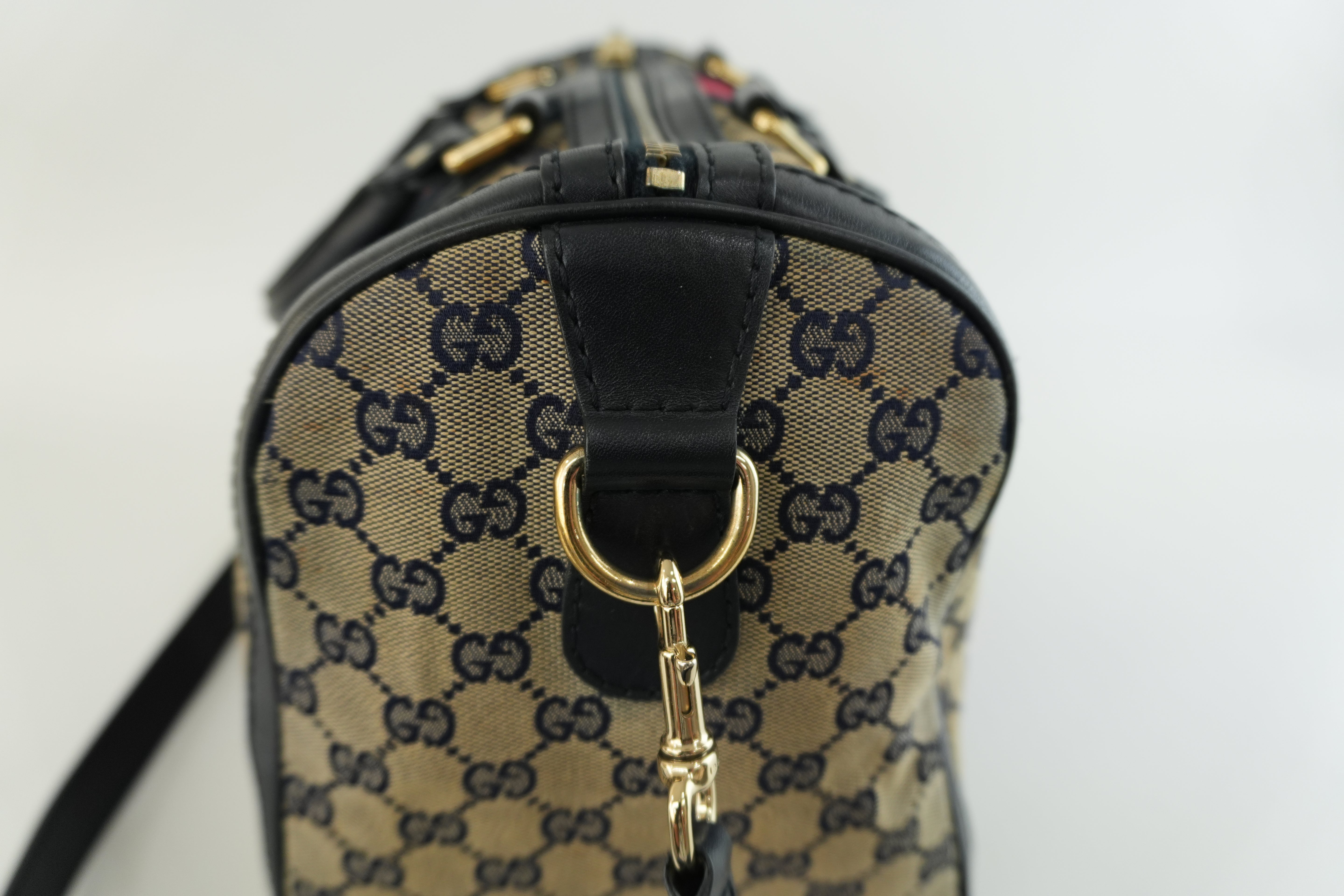 Gucci Boston Bag Blue Used