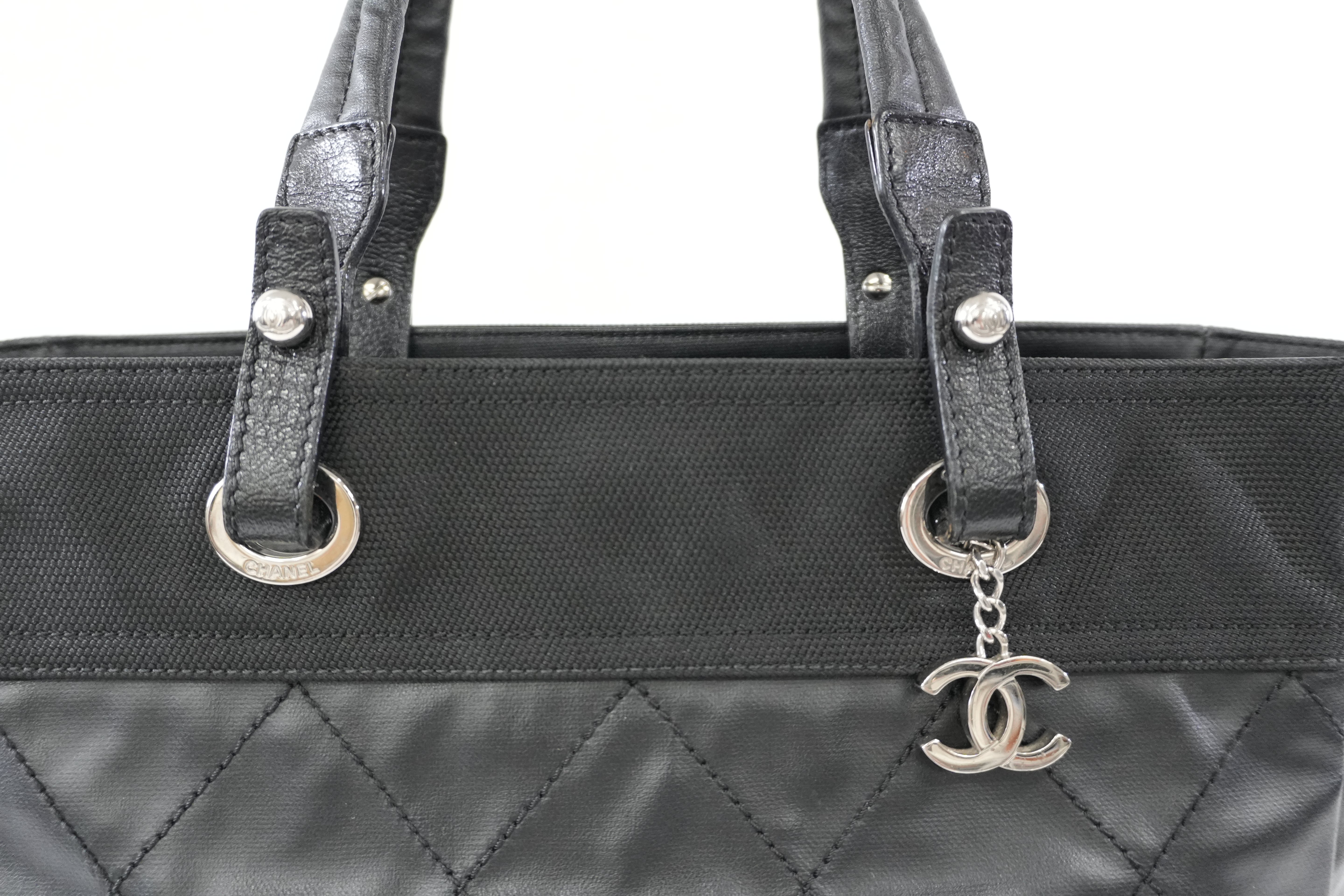 Pre-owned Chanel Paris Biarritz Tote Bag Black