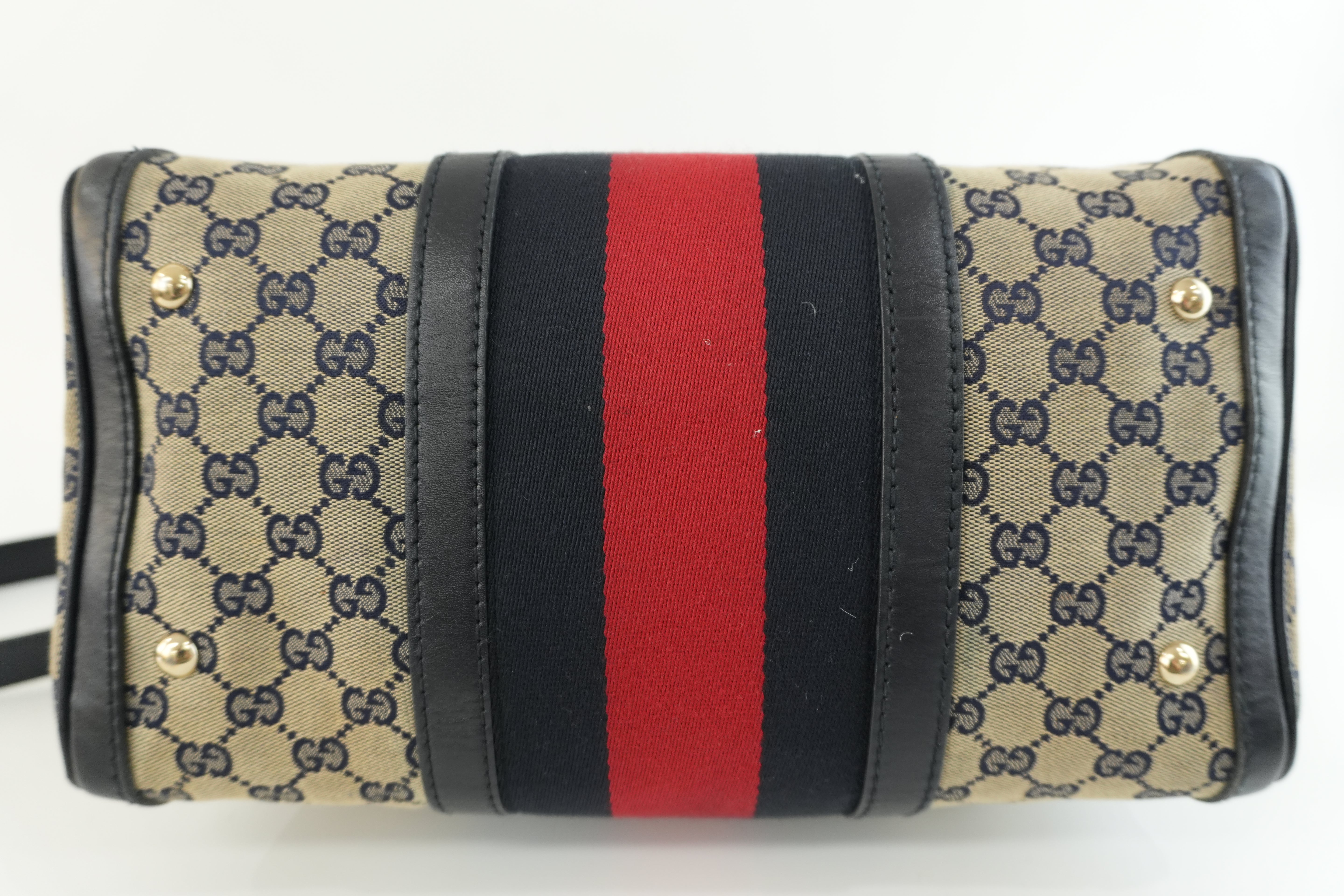 Gucci Boston Bag Blue Used