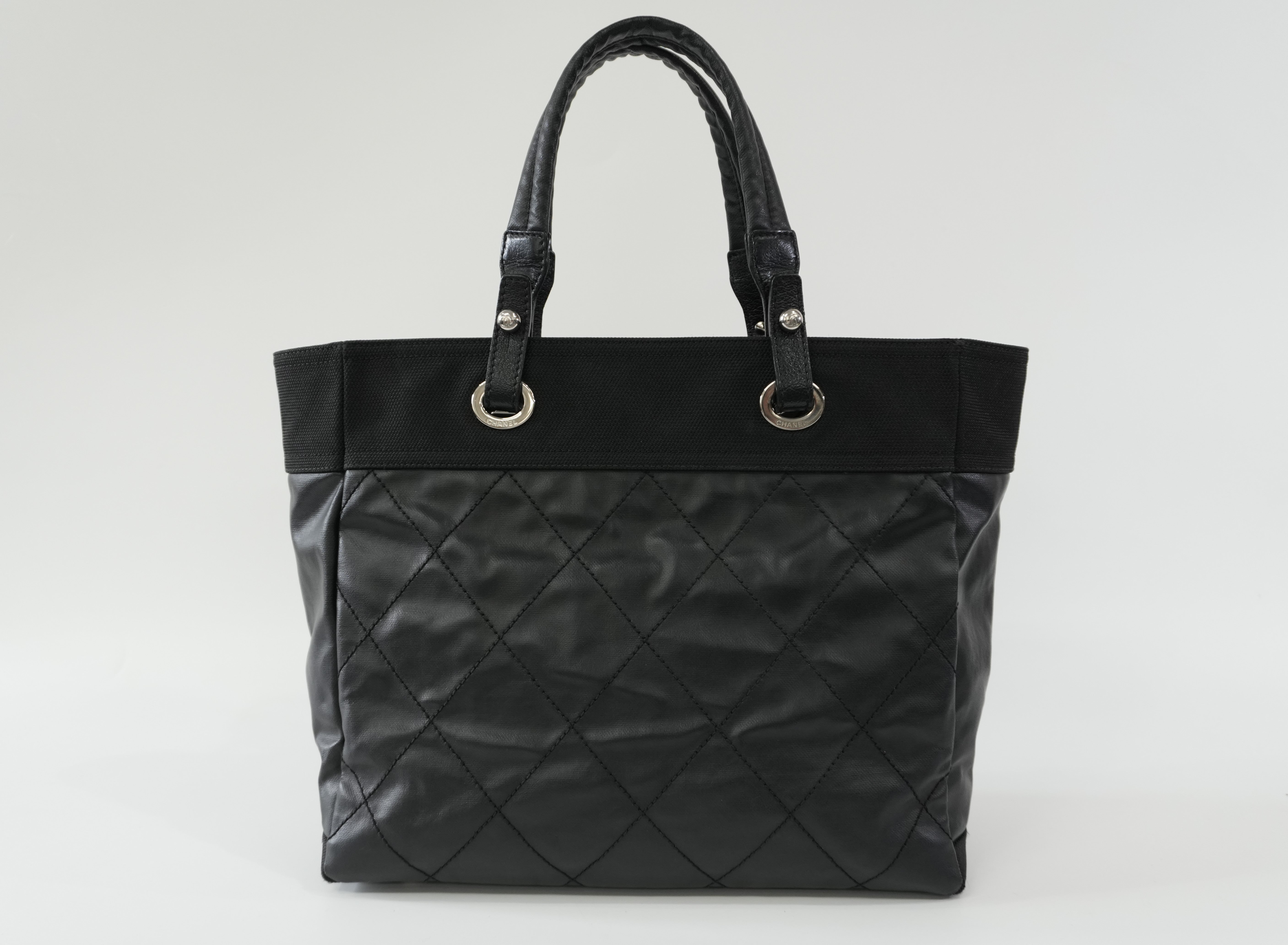 Pre-owned Chanel Paris Biarritz Tote Bag Black