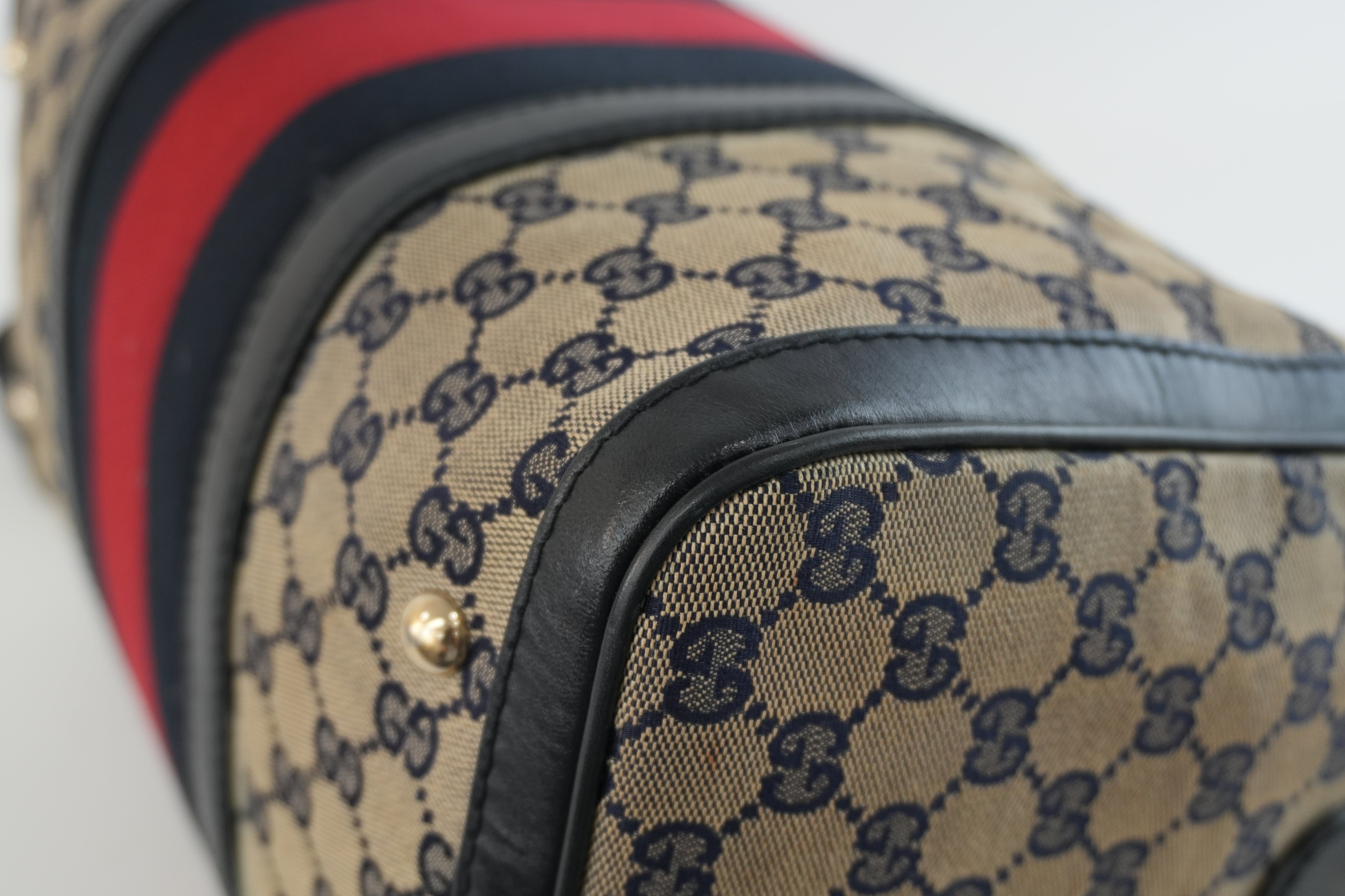 Gucci Boston Bag Blue Used