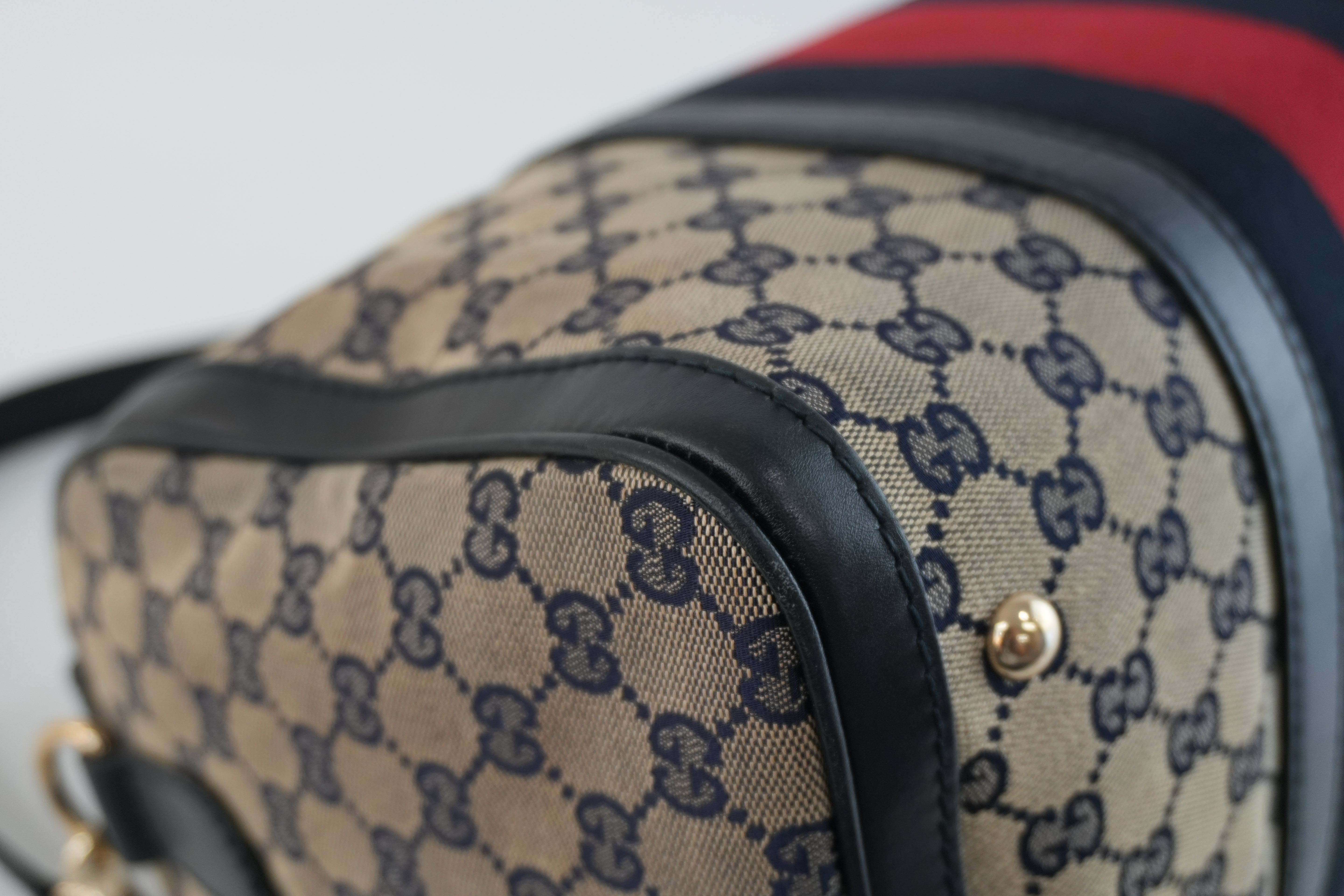 Gucci Boston Bag Blue Used