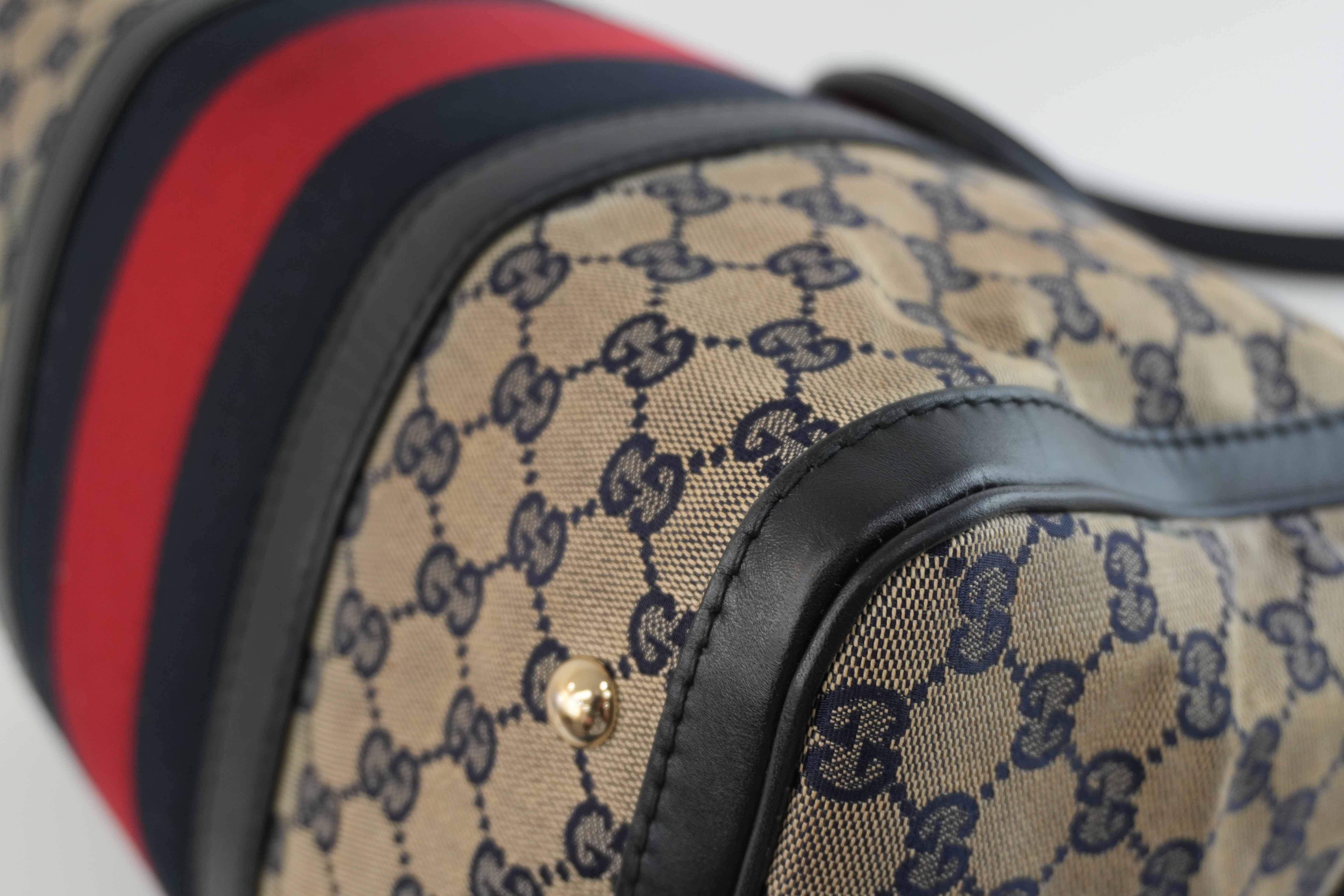 Gucci Boston Bag Blue Used