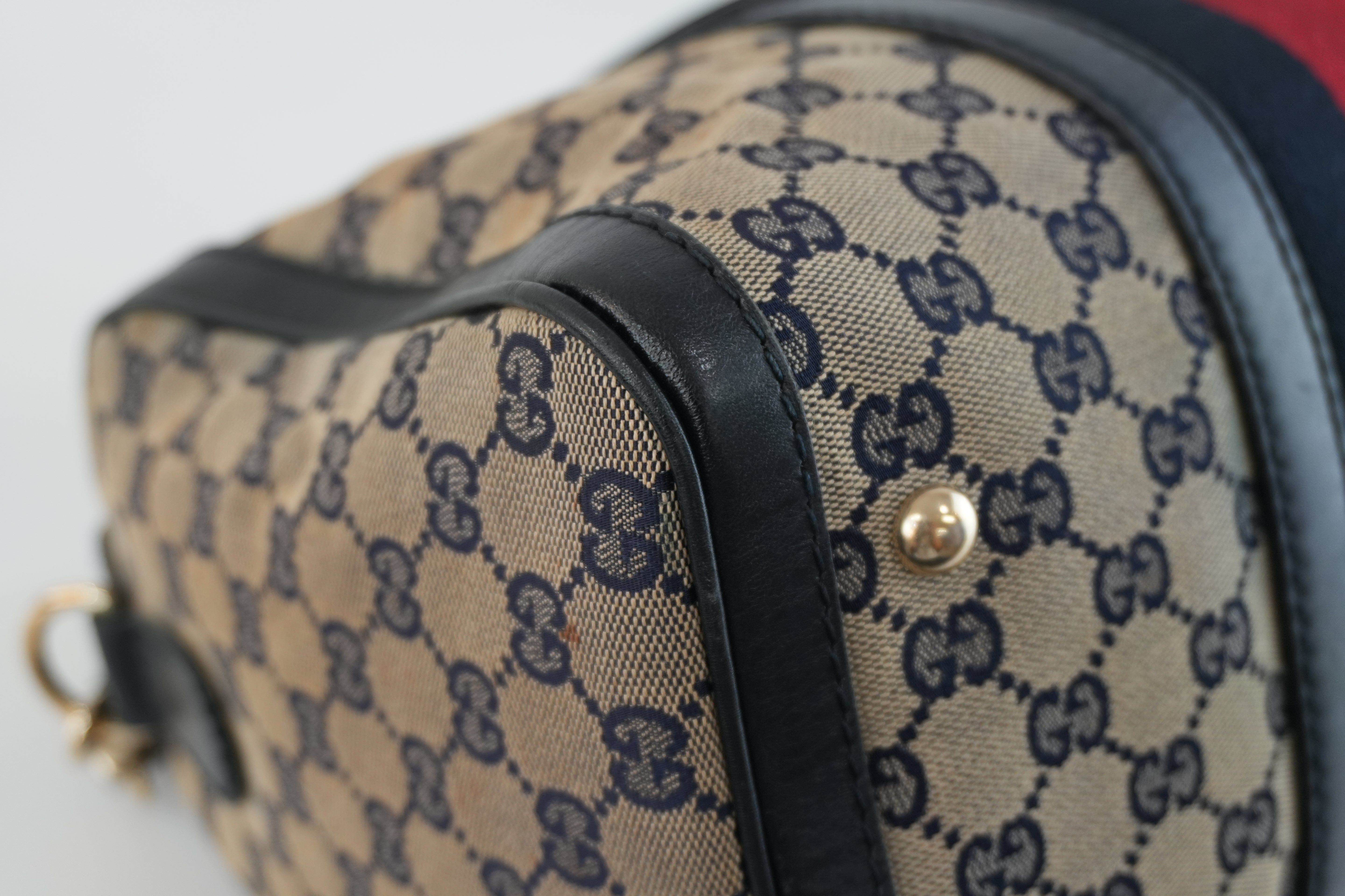 Gucci Boston Bag Blue Used