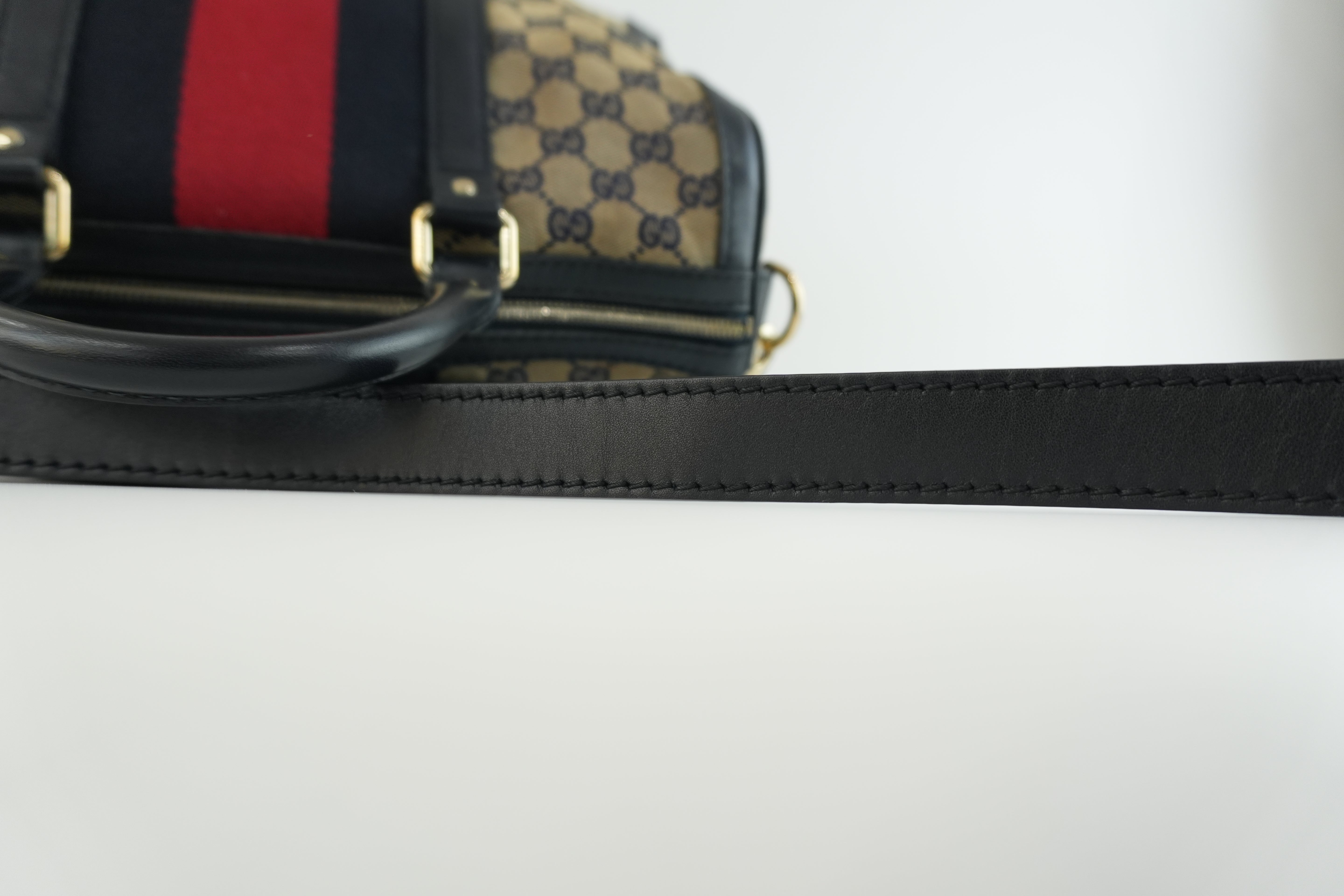 Gucci Boston Bag Blue Used