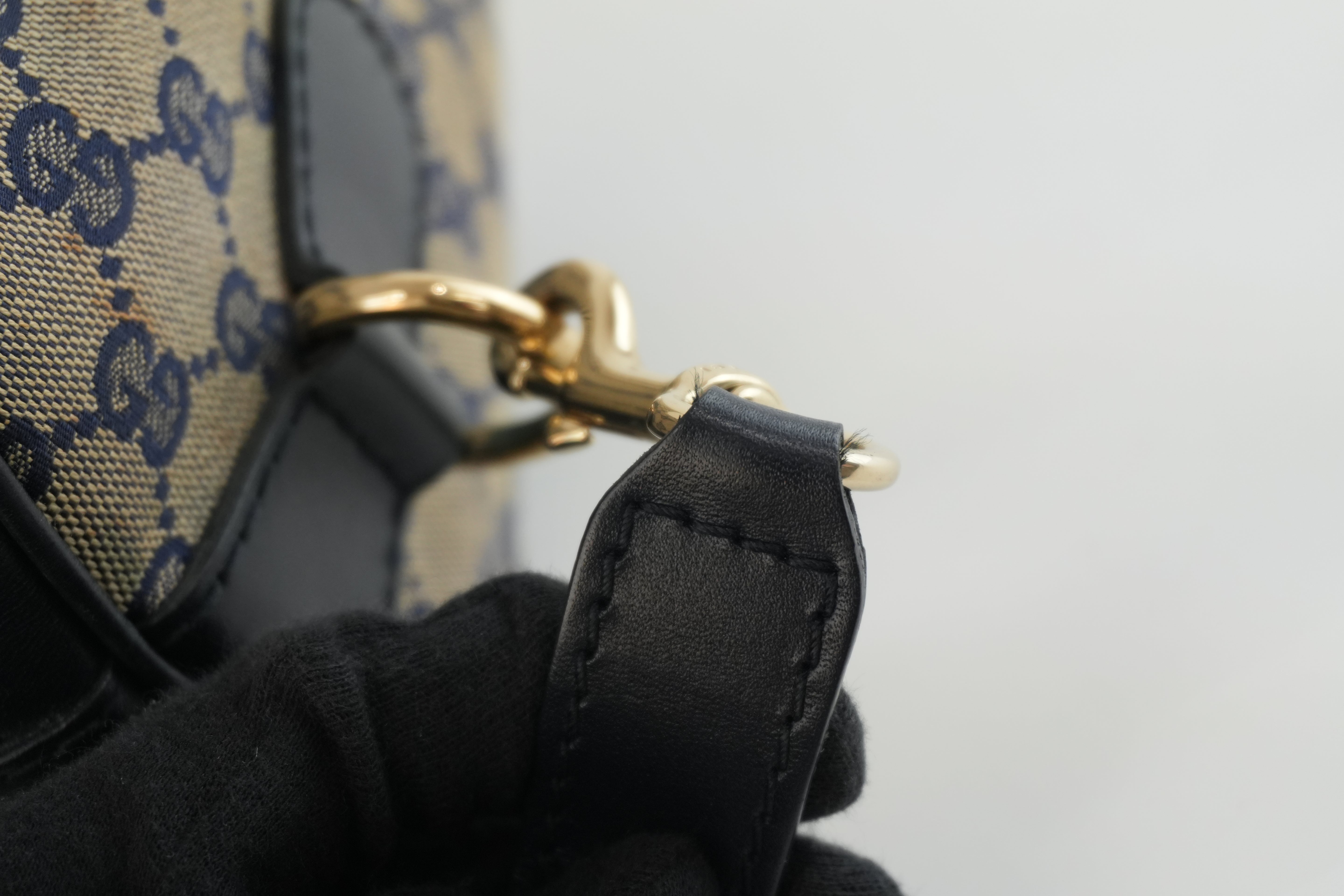 Gucci Boston Bag Blue Used