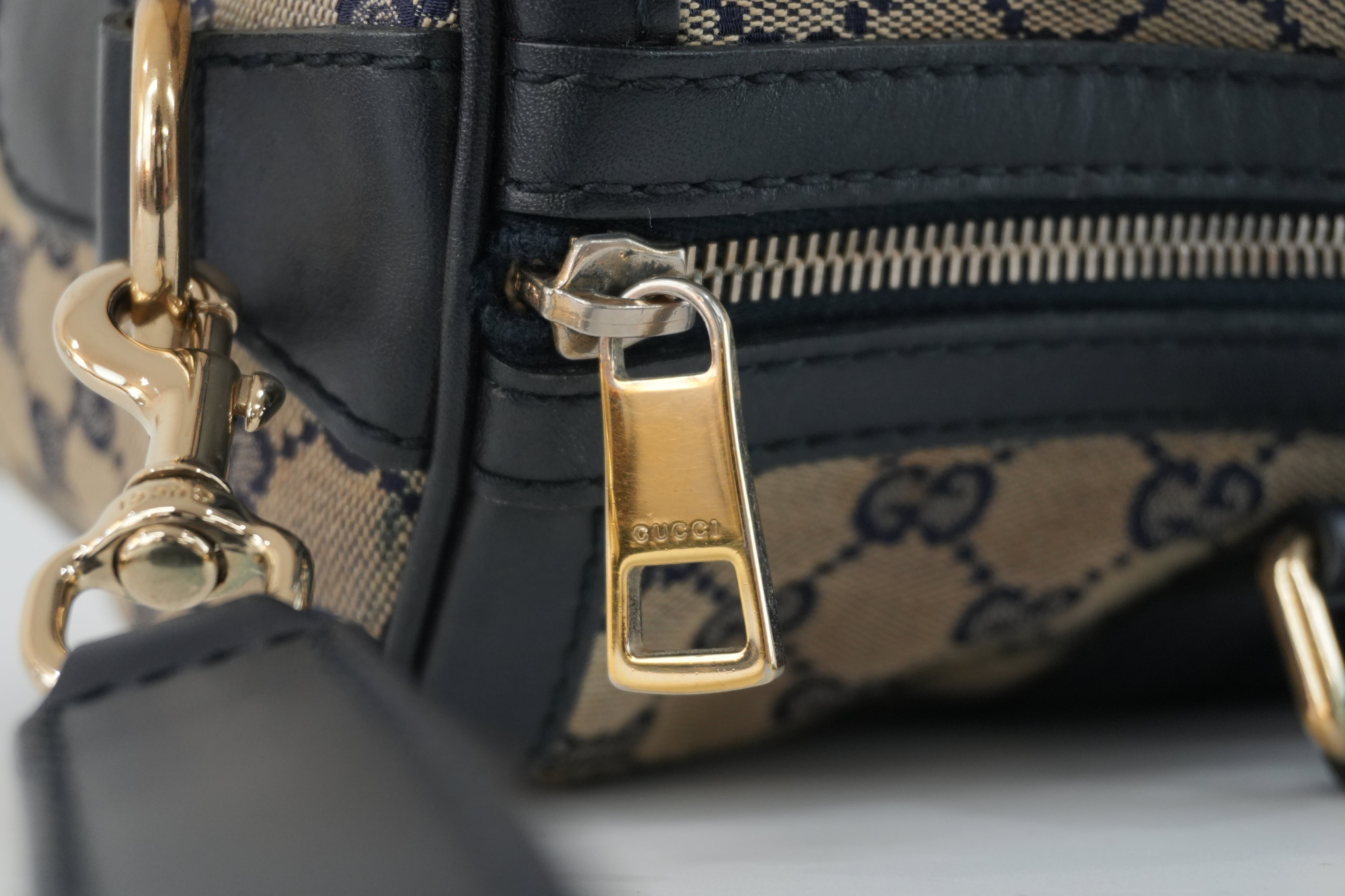 Gucci Boston Bag Blue Used