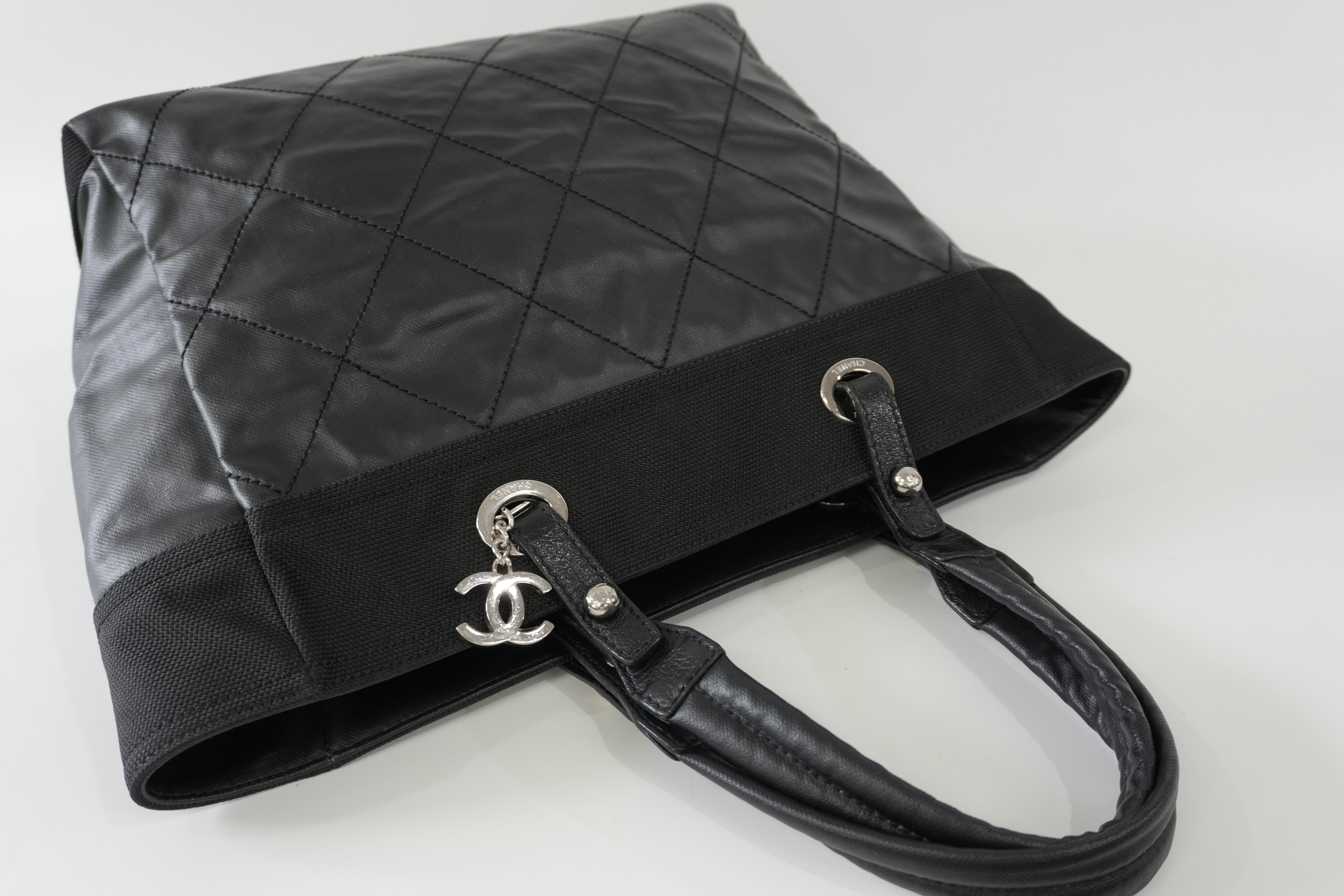 Pre-owned Chanel Paris Biarritz Tote Bag Black