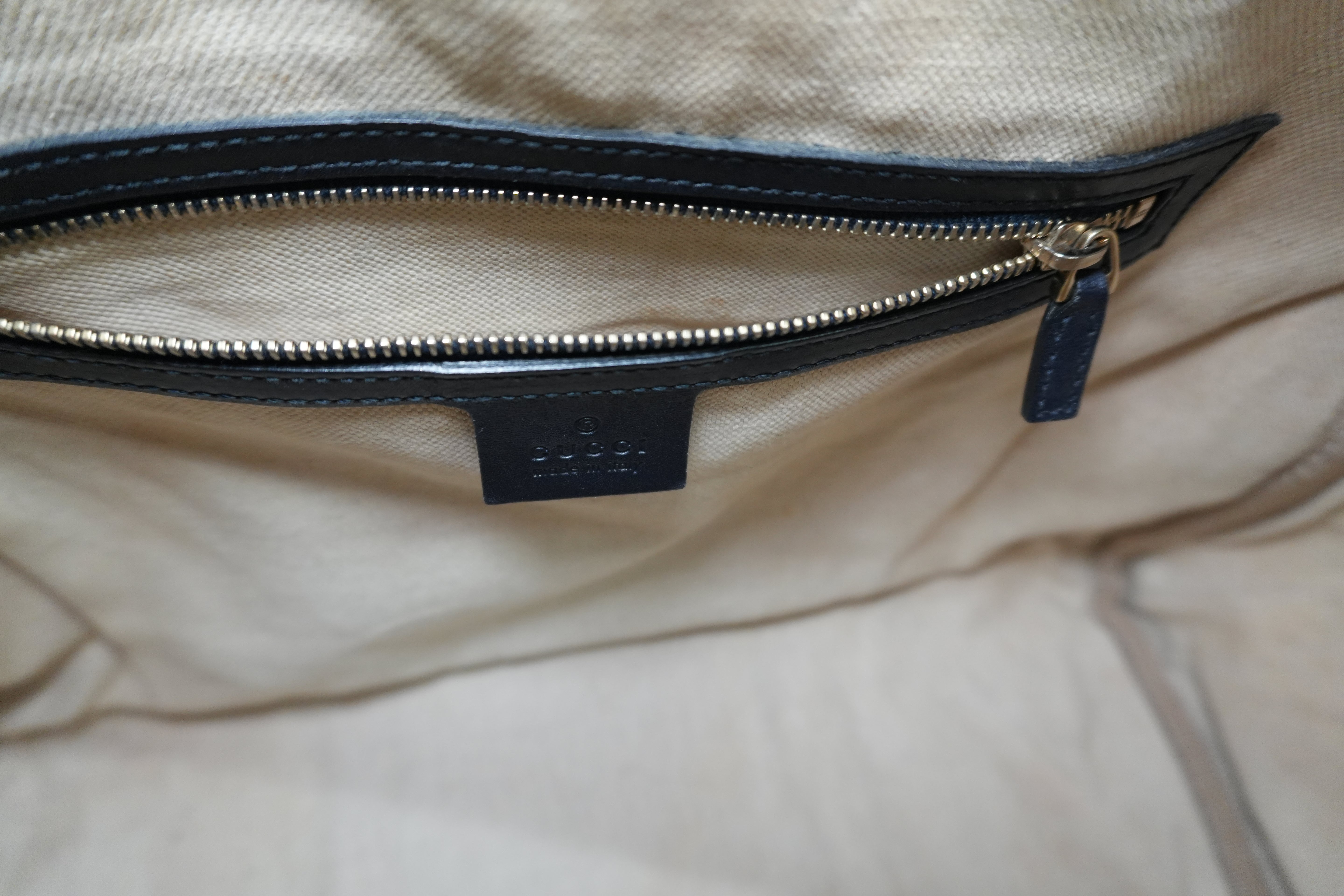 Gucci Boston Bag Blue Used