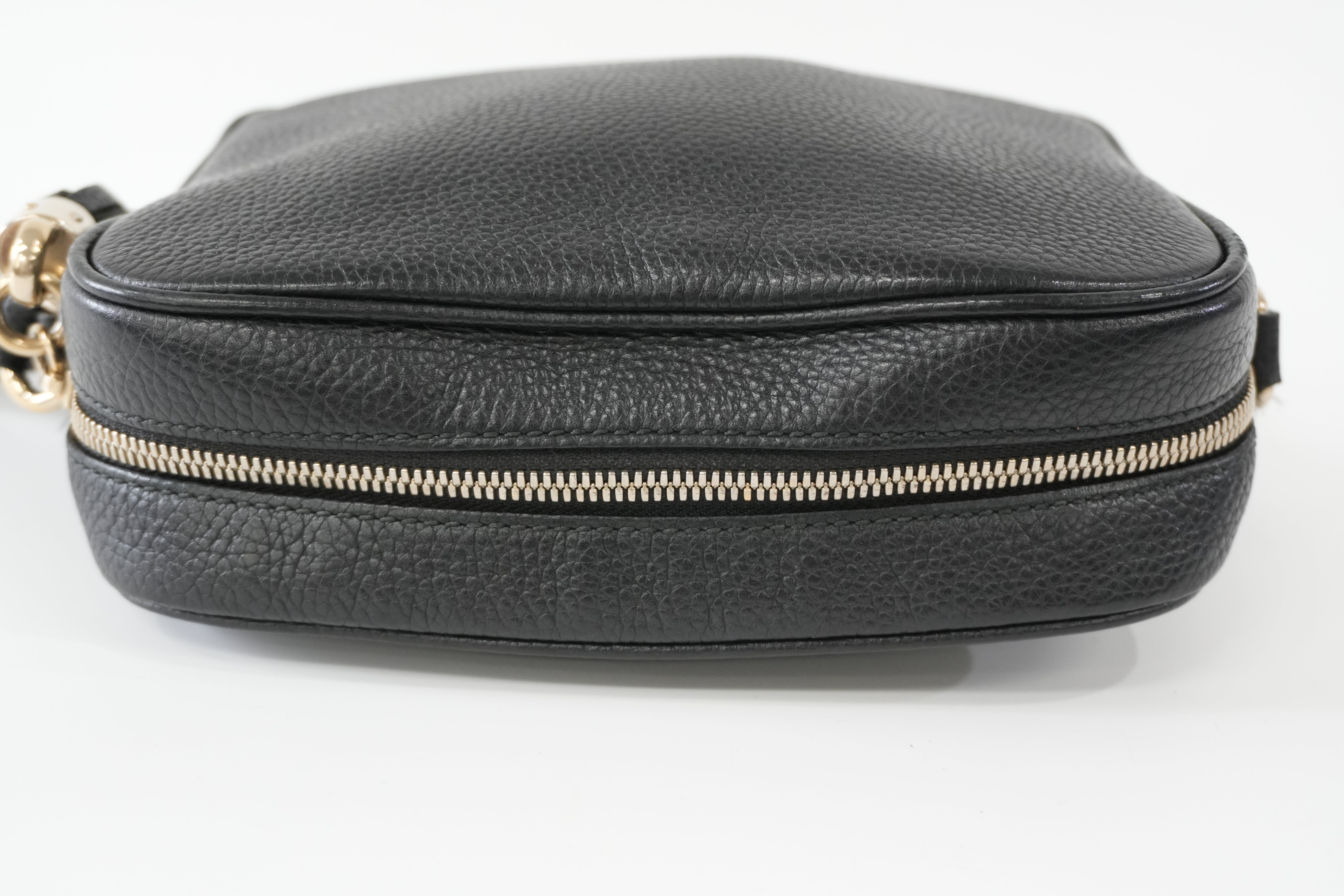 Pre-owned Gucci Leather Hobo Shoulder Bag Black