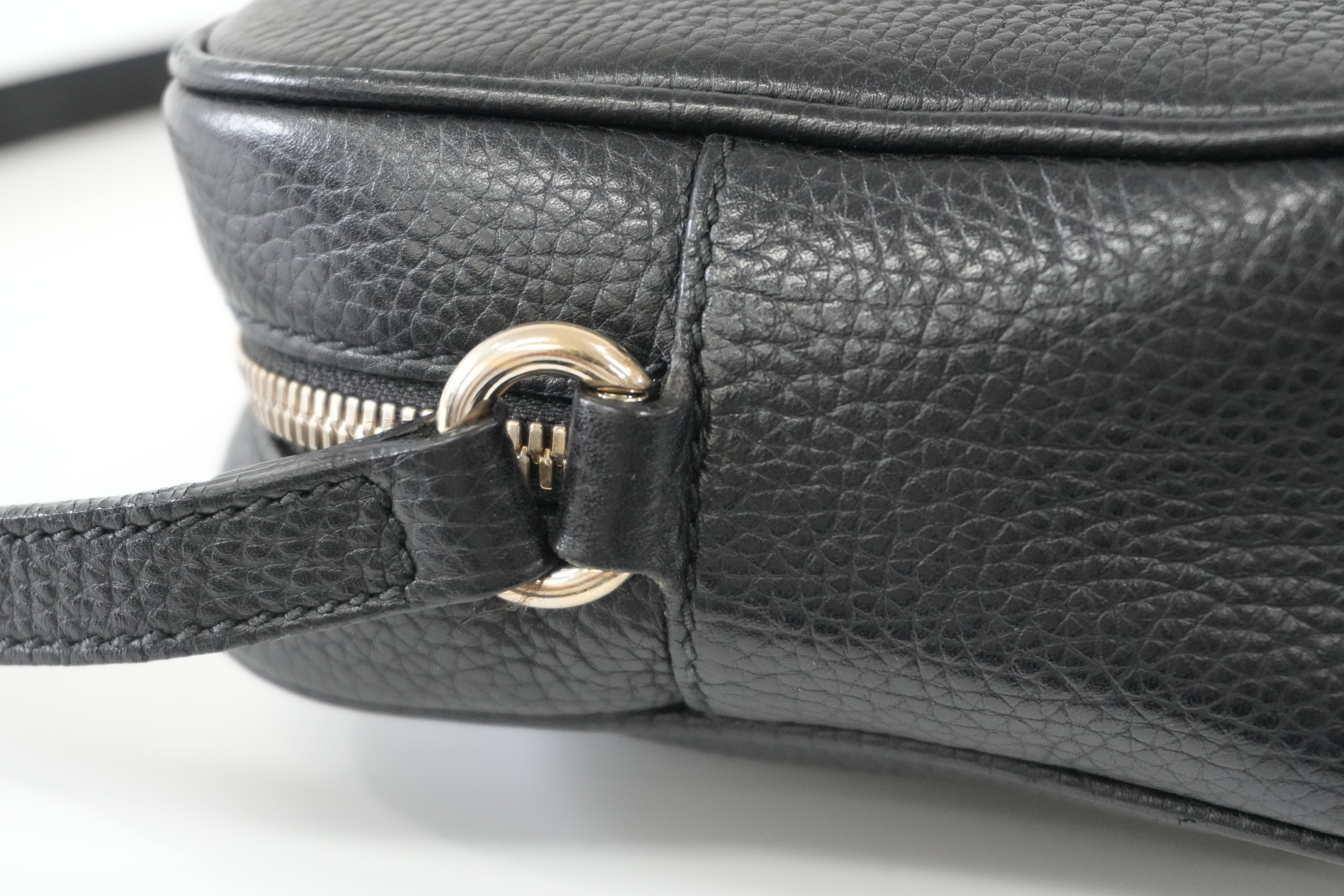 Pre-owned Gucci Leather Hobo Shoulder Bag Black