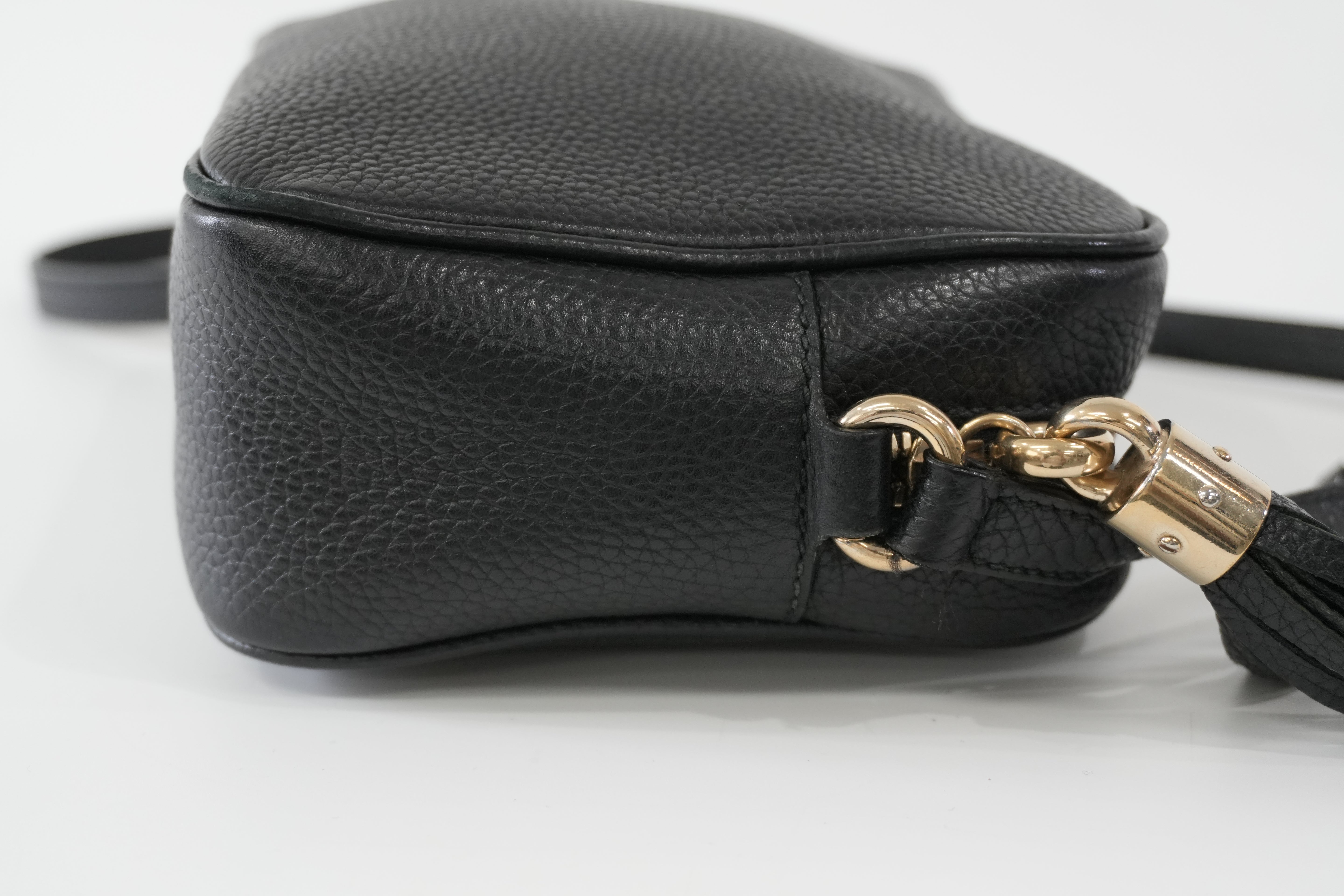 Pre-owned Gucci Leather Hobo Shoulder Bag Black