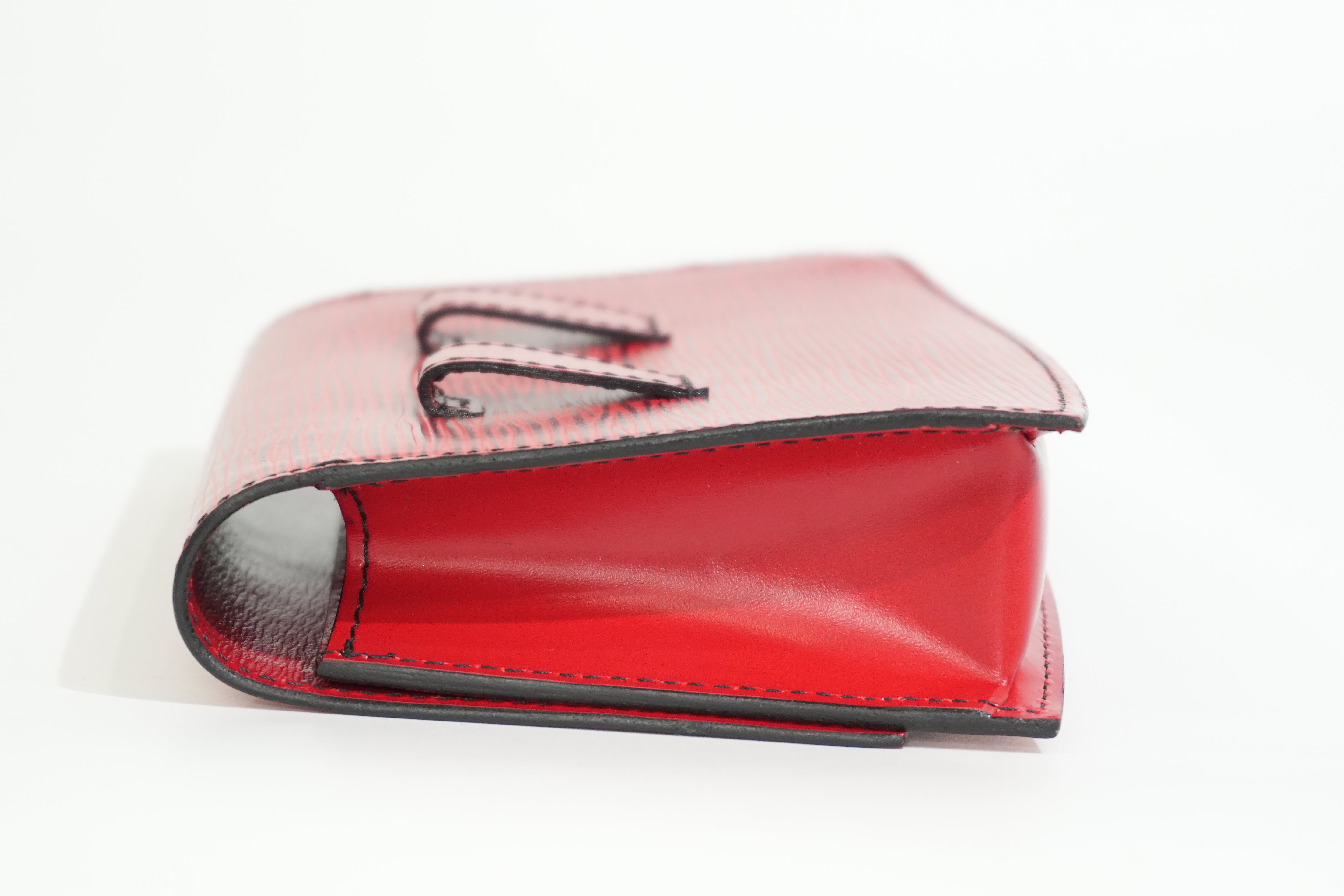 Pre-owned Louis Vuitton Epi Tilsitt Waist Bag Red