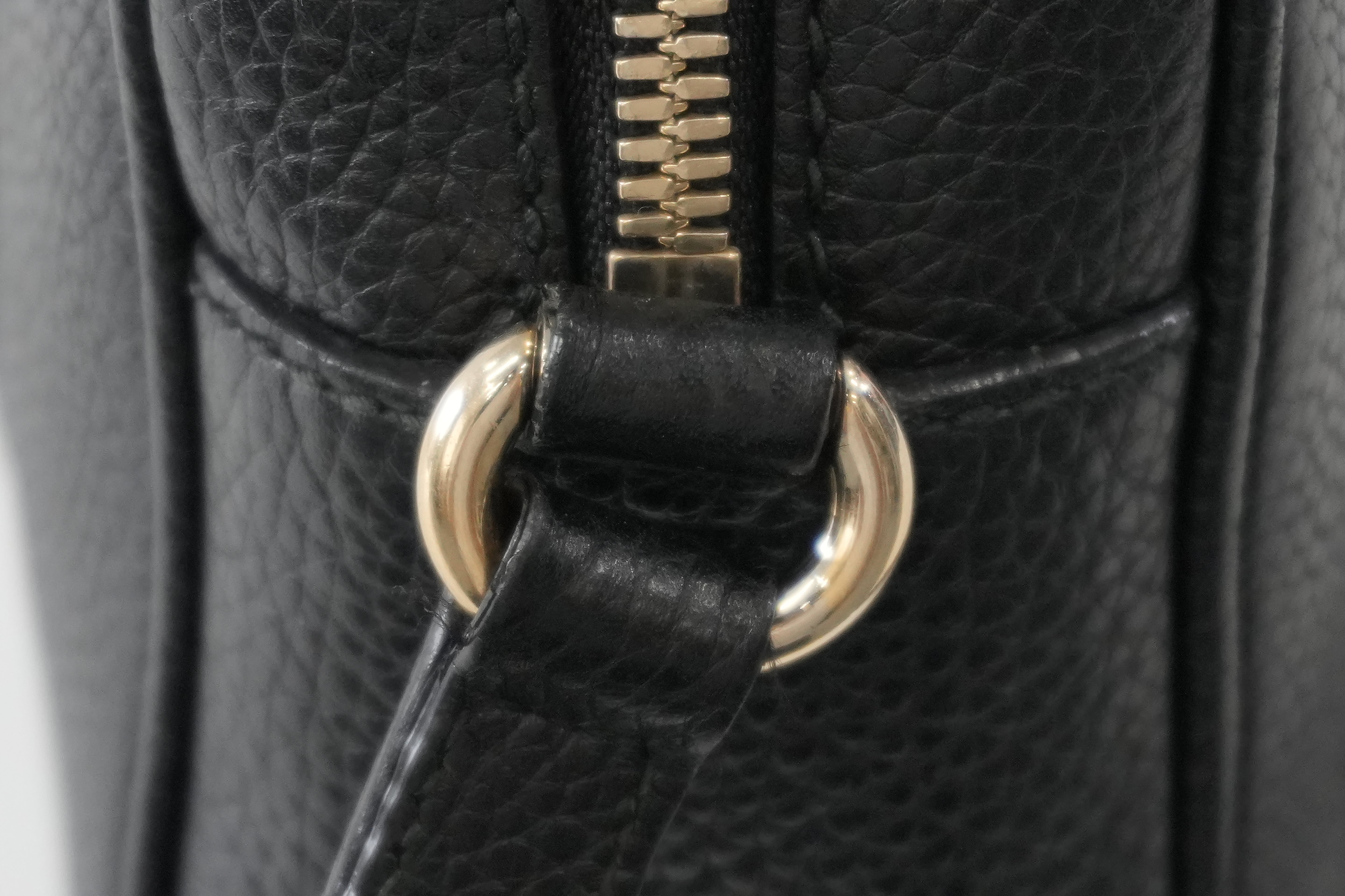 Pre-owned Gucci Leather Hobo Shoulder Bag Black