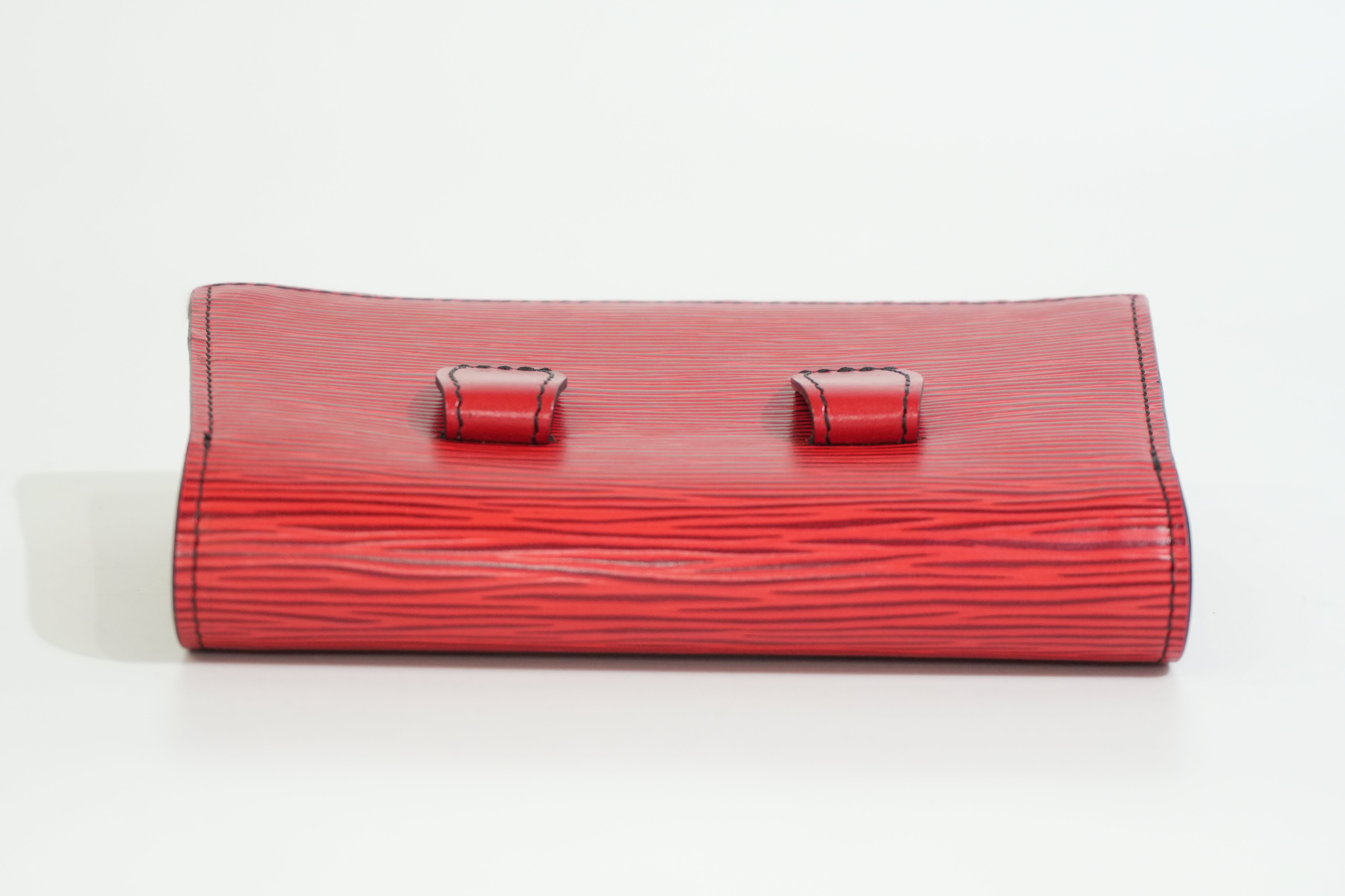Pre-owned Louis Vuitton Epi Tilsitt Waist Bag Red