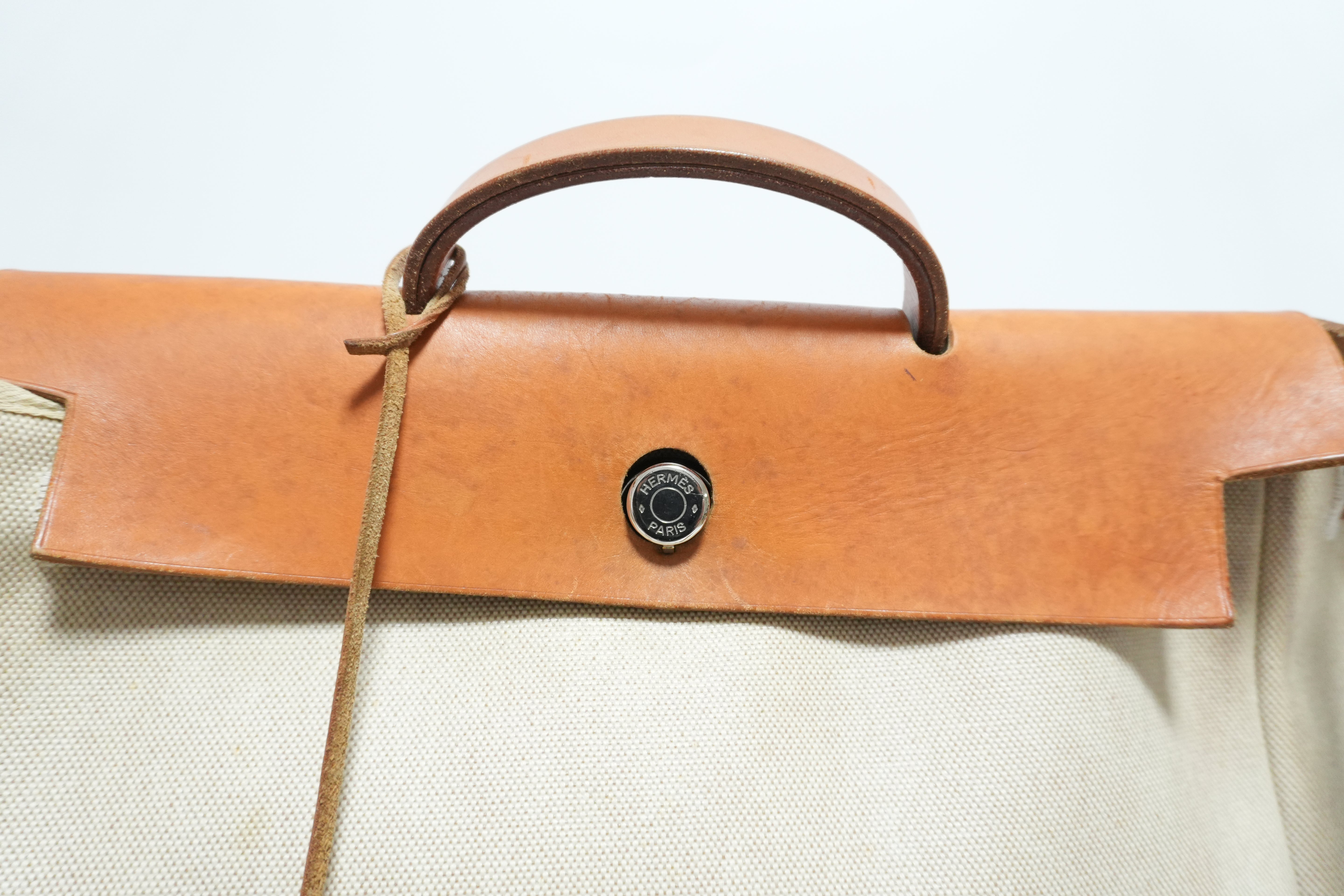 エルメス クラシック キャンバス エルバッグ ナチュラル トワル 中古