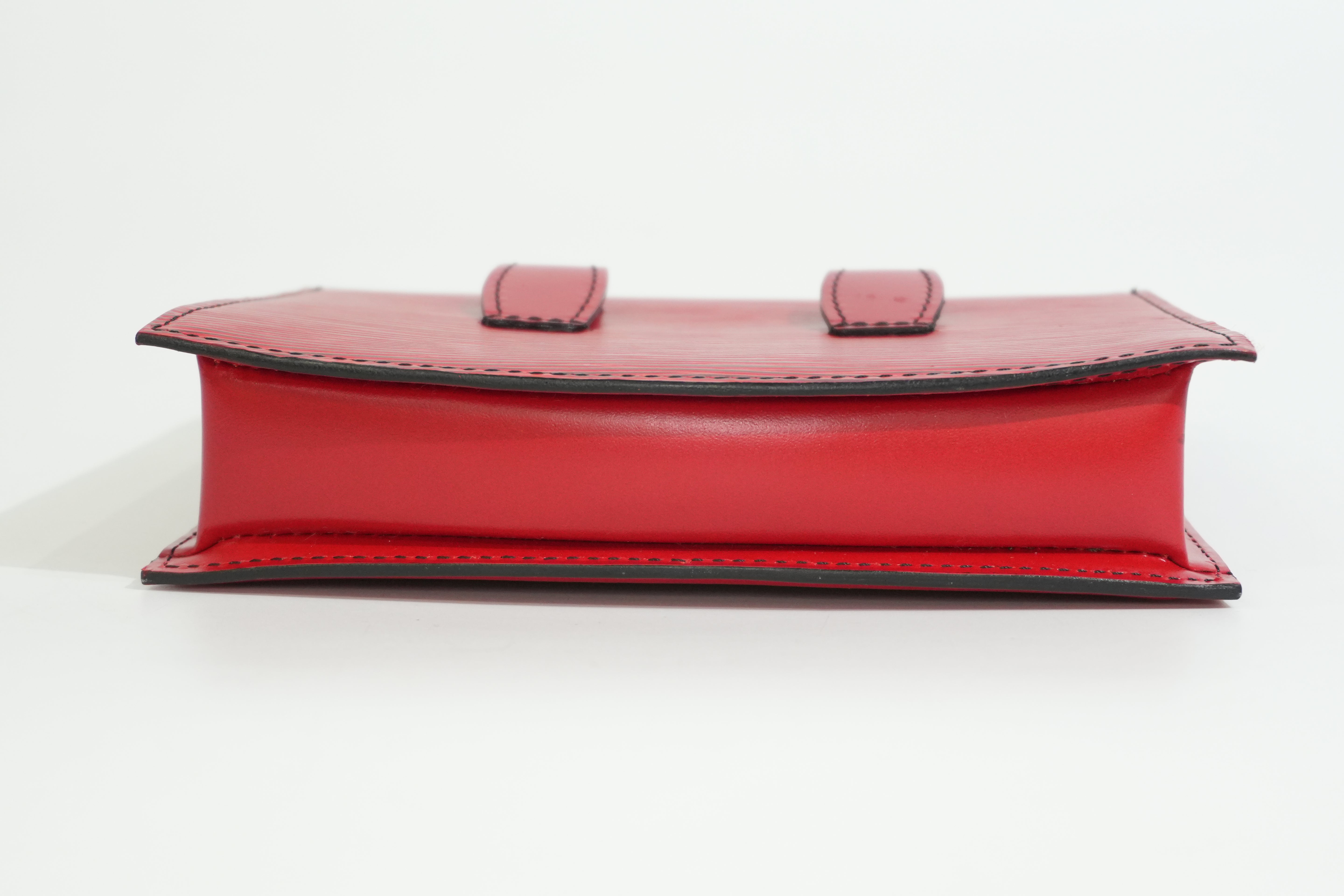 Pre-owned Louis Vuitton Epi Tilsitt Waist Bag Red