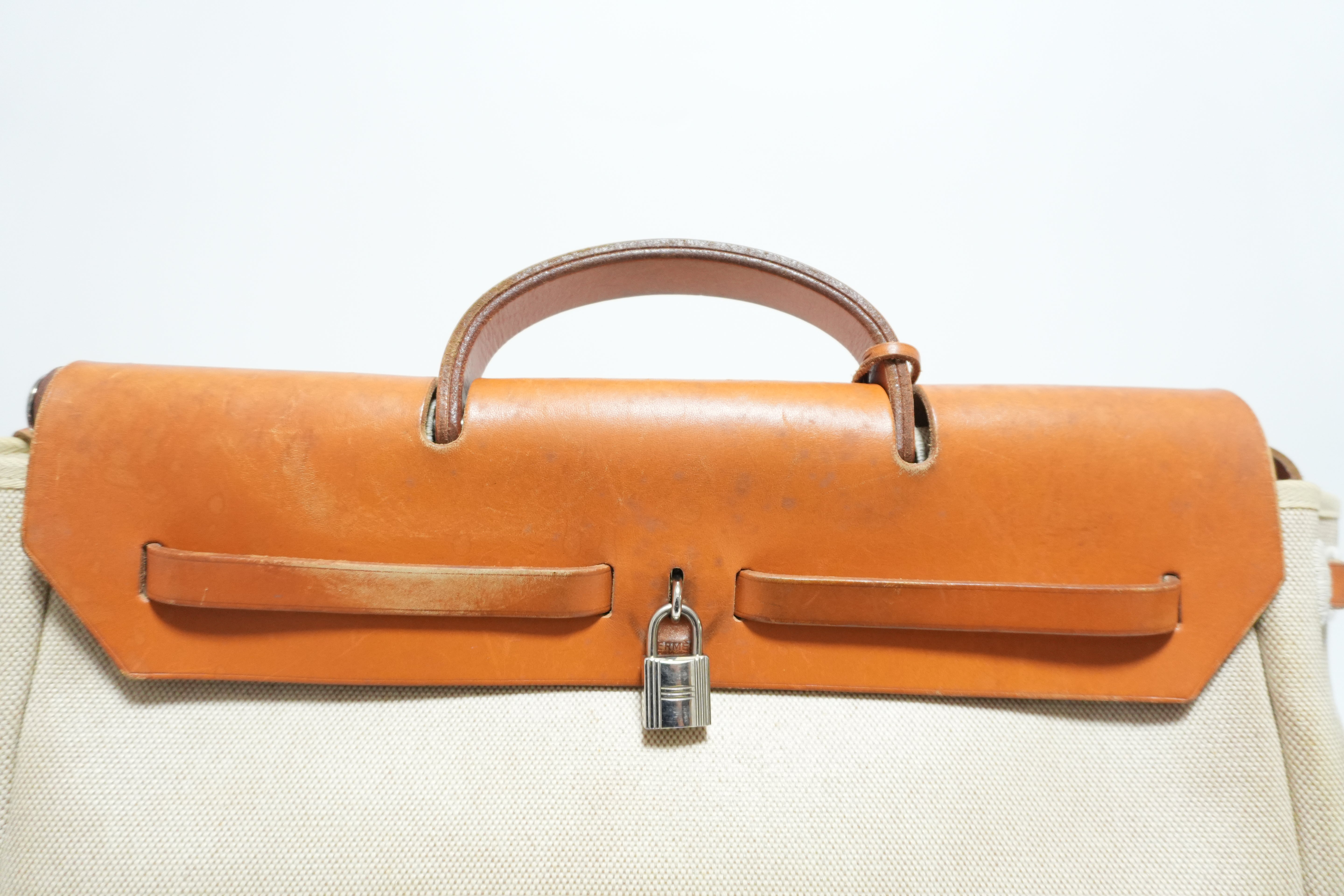 エルメス クラシック キャンバス エルバッグ ナチュラル トワル 中古