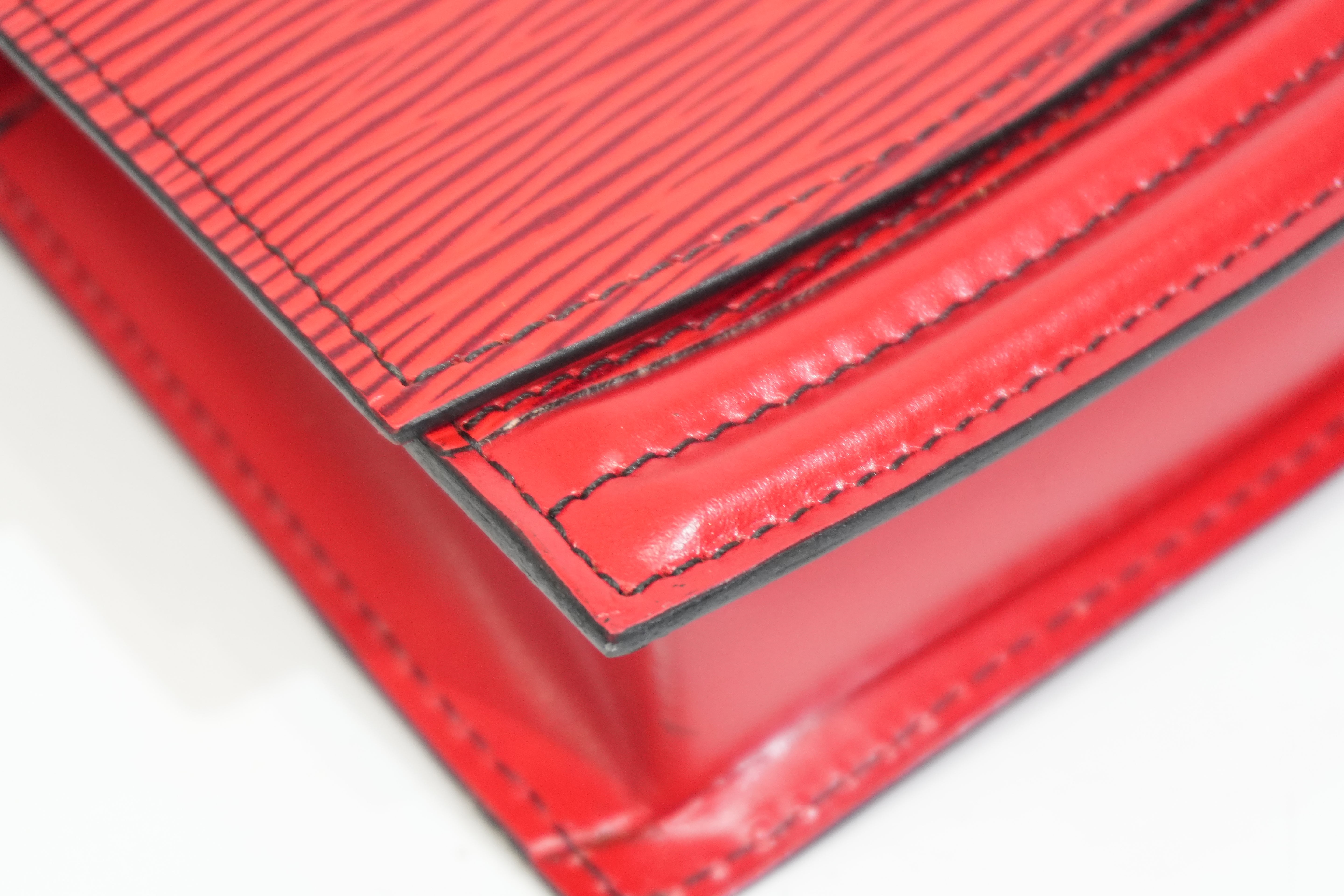Pre-owned Louis Vuitton Epi Tilsitt Waist Bag Red
